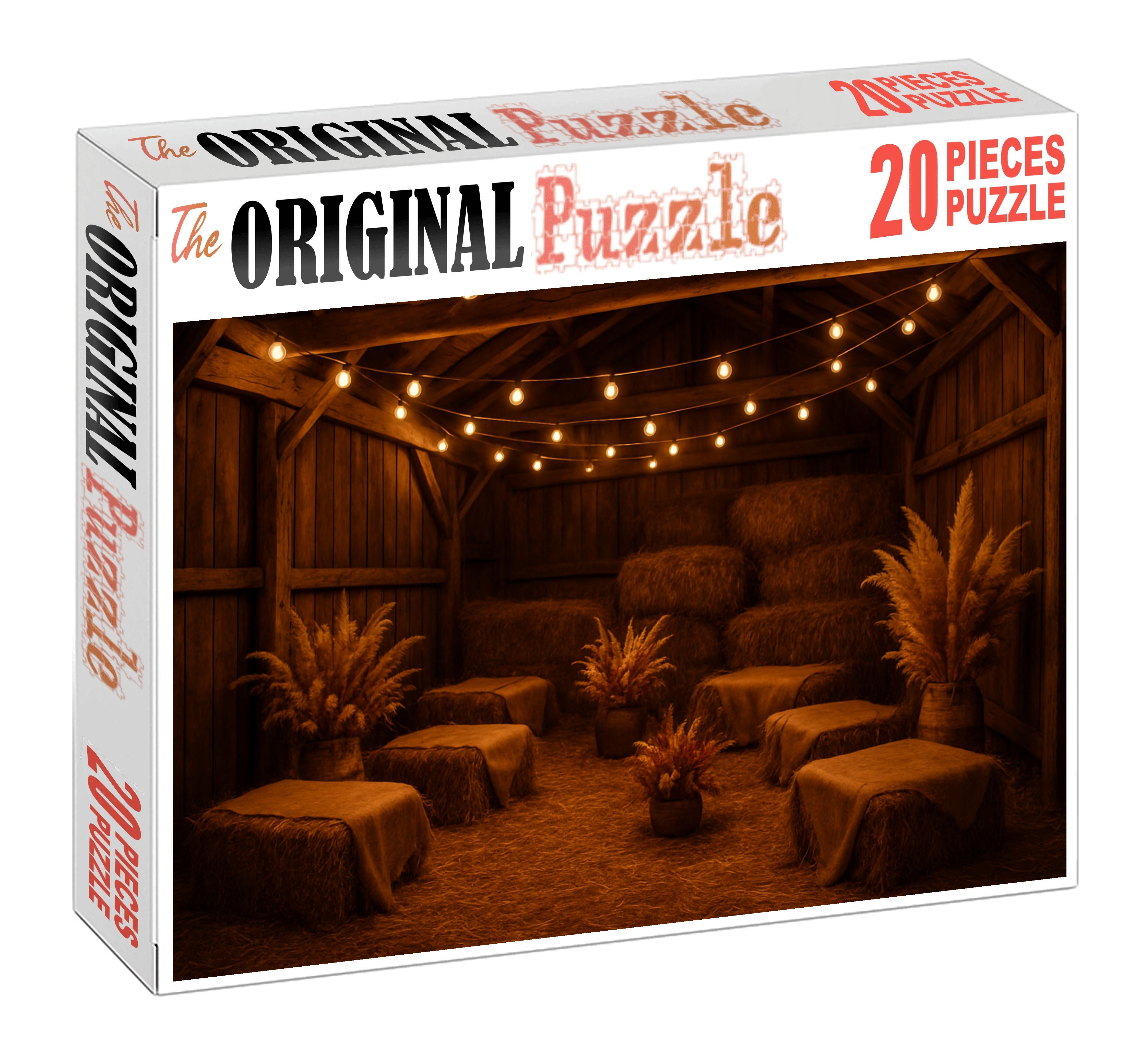 Amber Hayloft Celebration Twine Lights And Rustic Elegance Puzzle Fun
