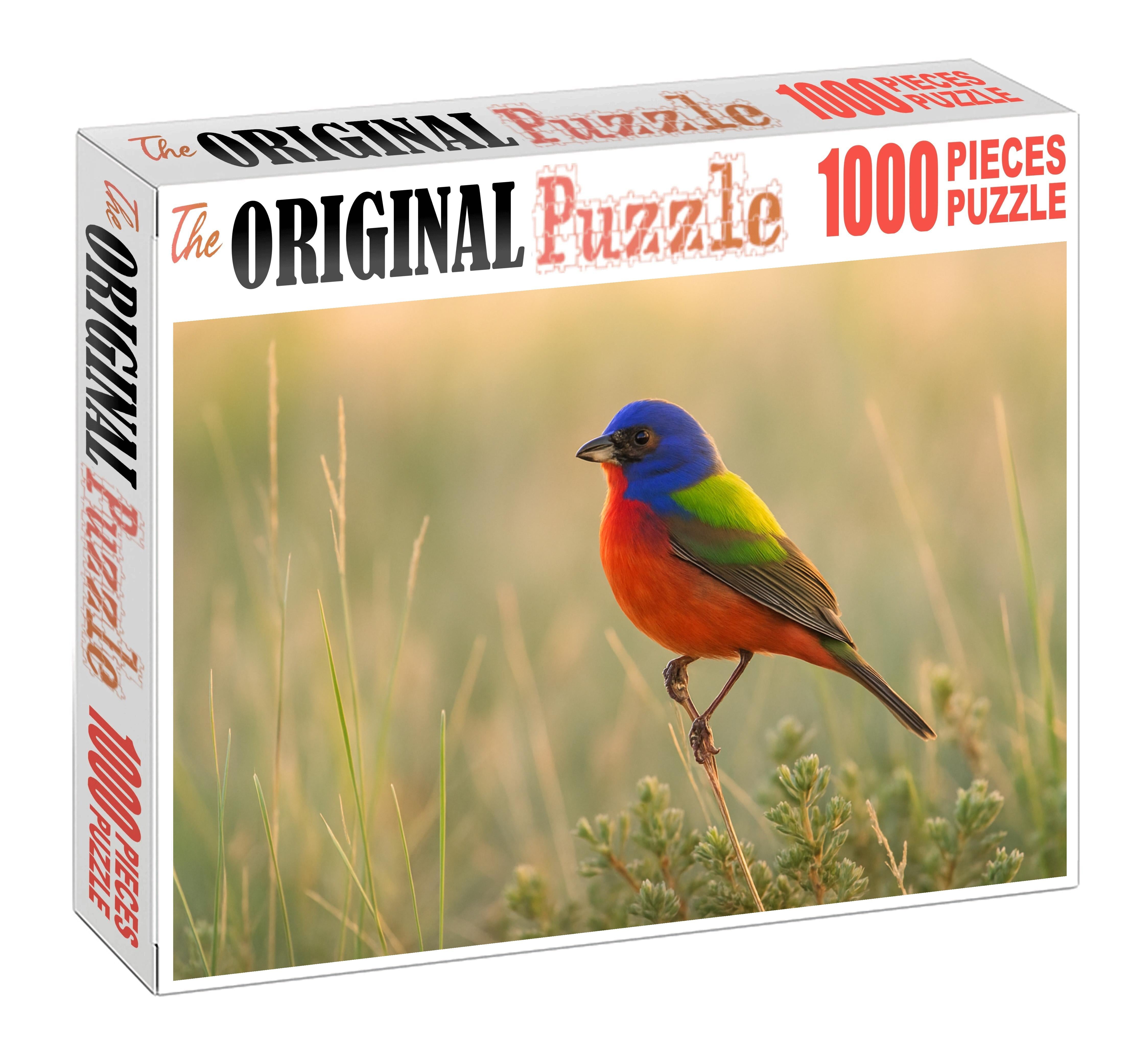 Painted Bunting Rainbow Of The Grasslands Challenging Puzzles
