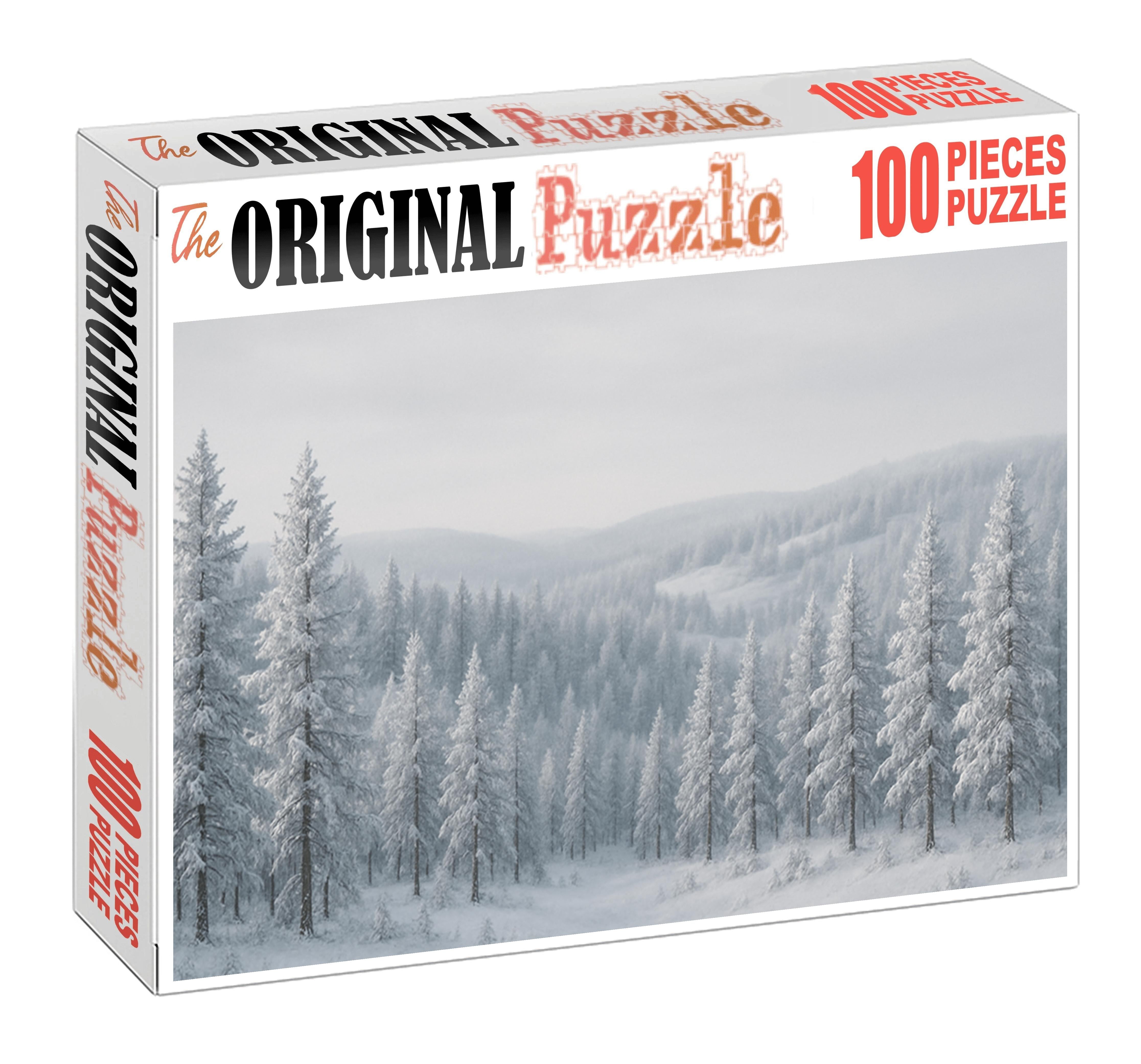 Winter Frosted Pine Vista 100 Piece Puzzle