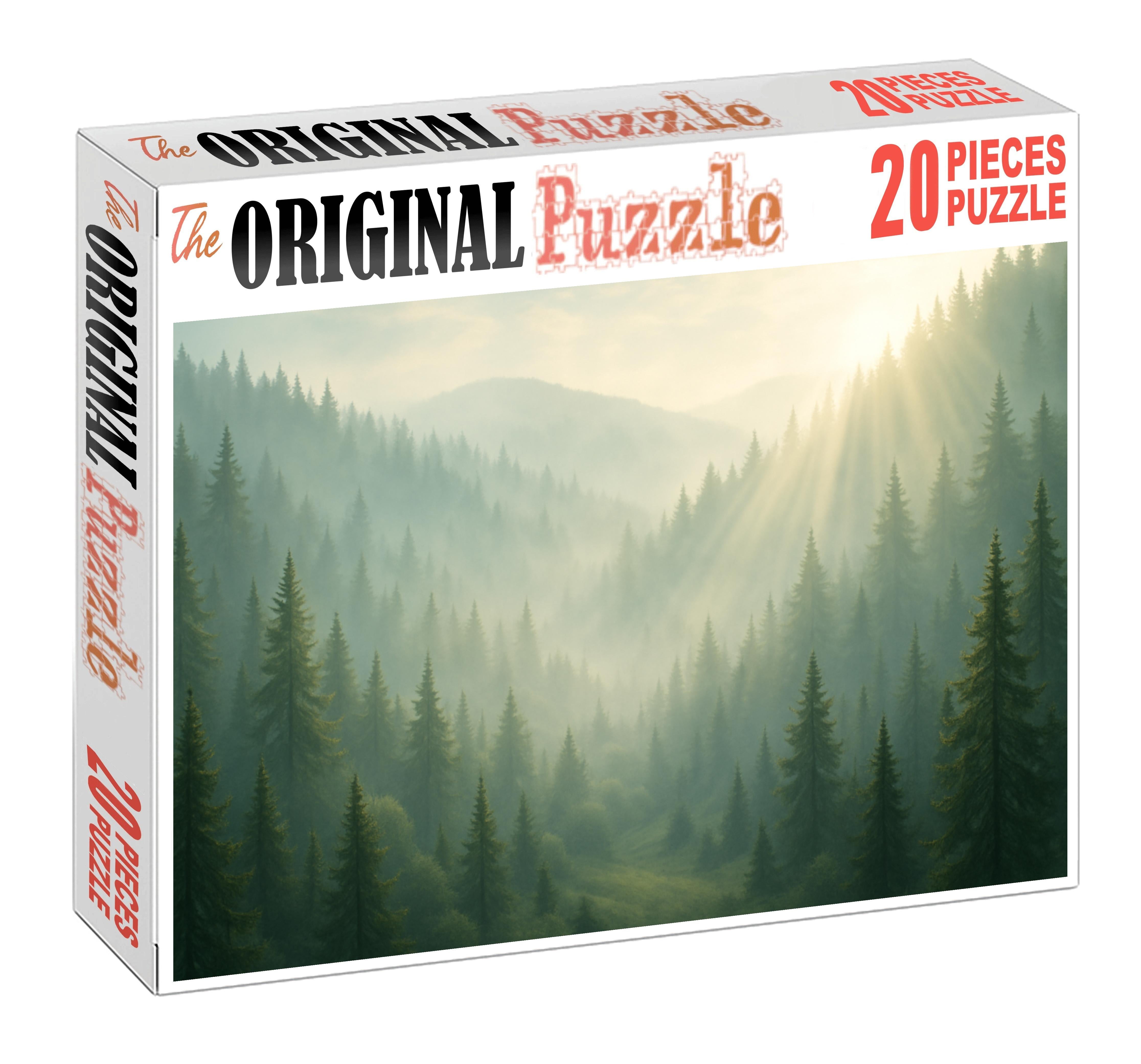 Verdant Hillocks With Misty Veil Large Format Puzzle