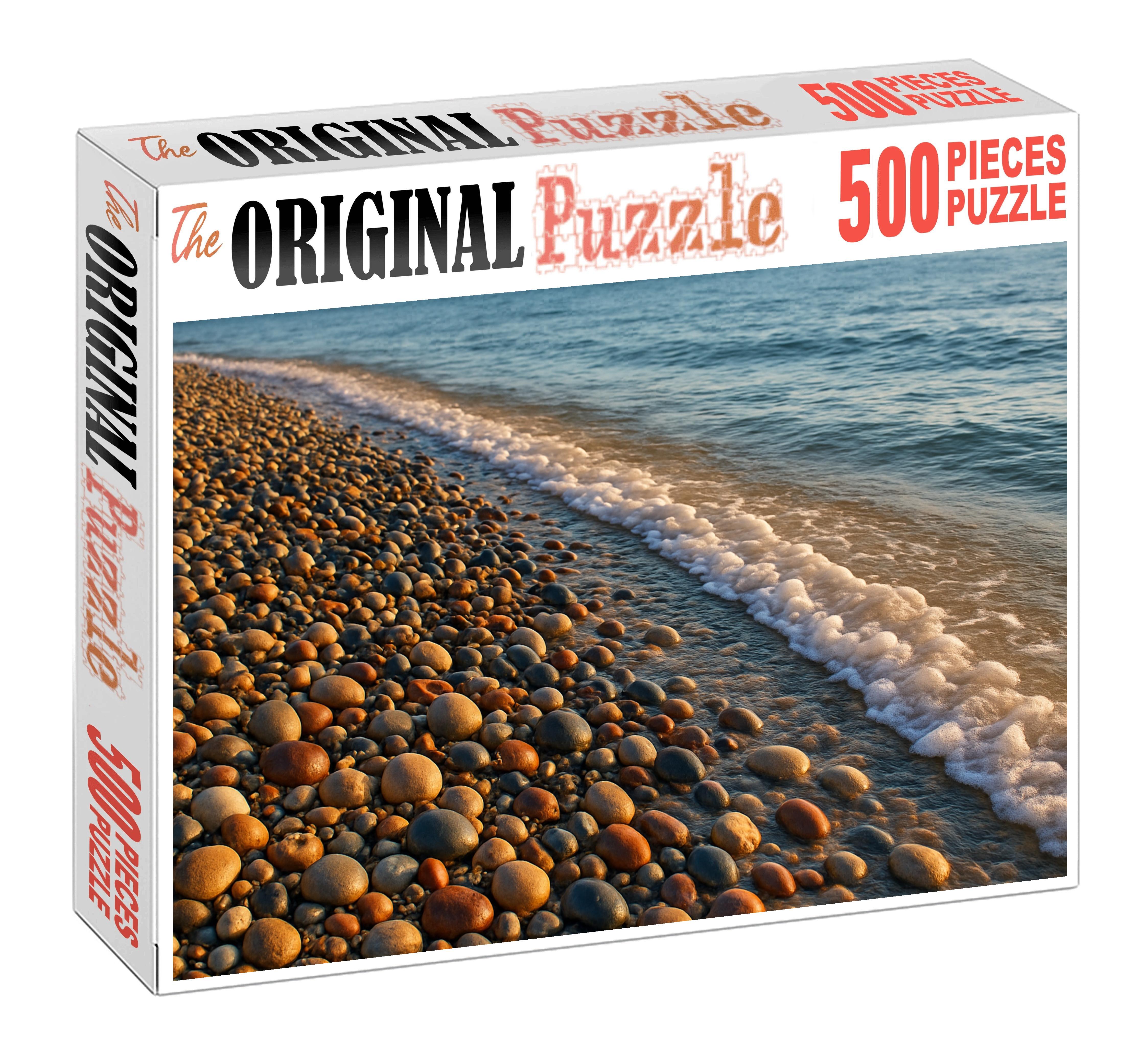 Sunlit Pebble Shore Puzzle Fun