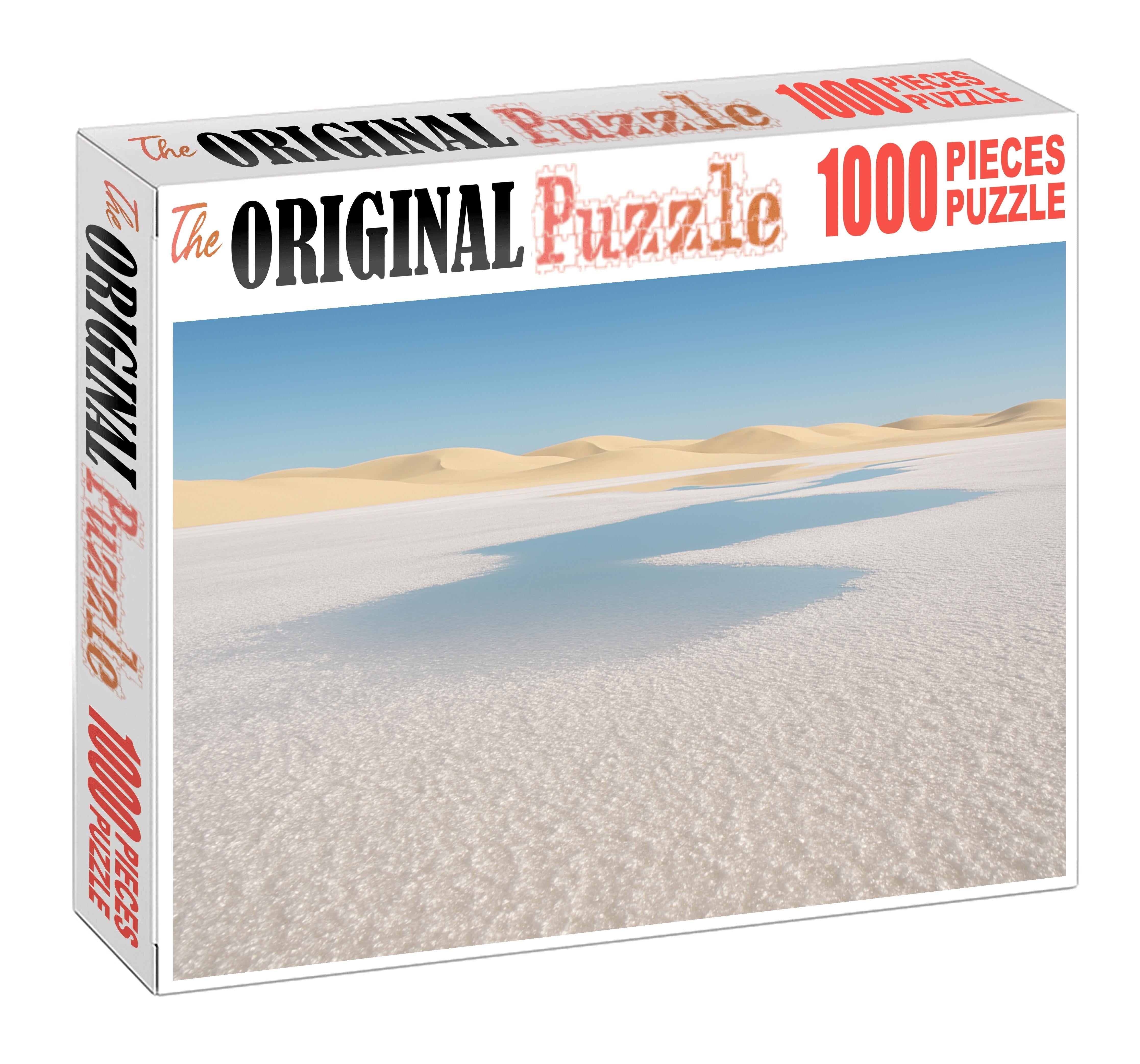The Mirage Basin Reflective Salt Flats Amid Sand Waves Easy Puzzles