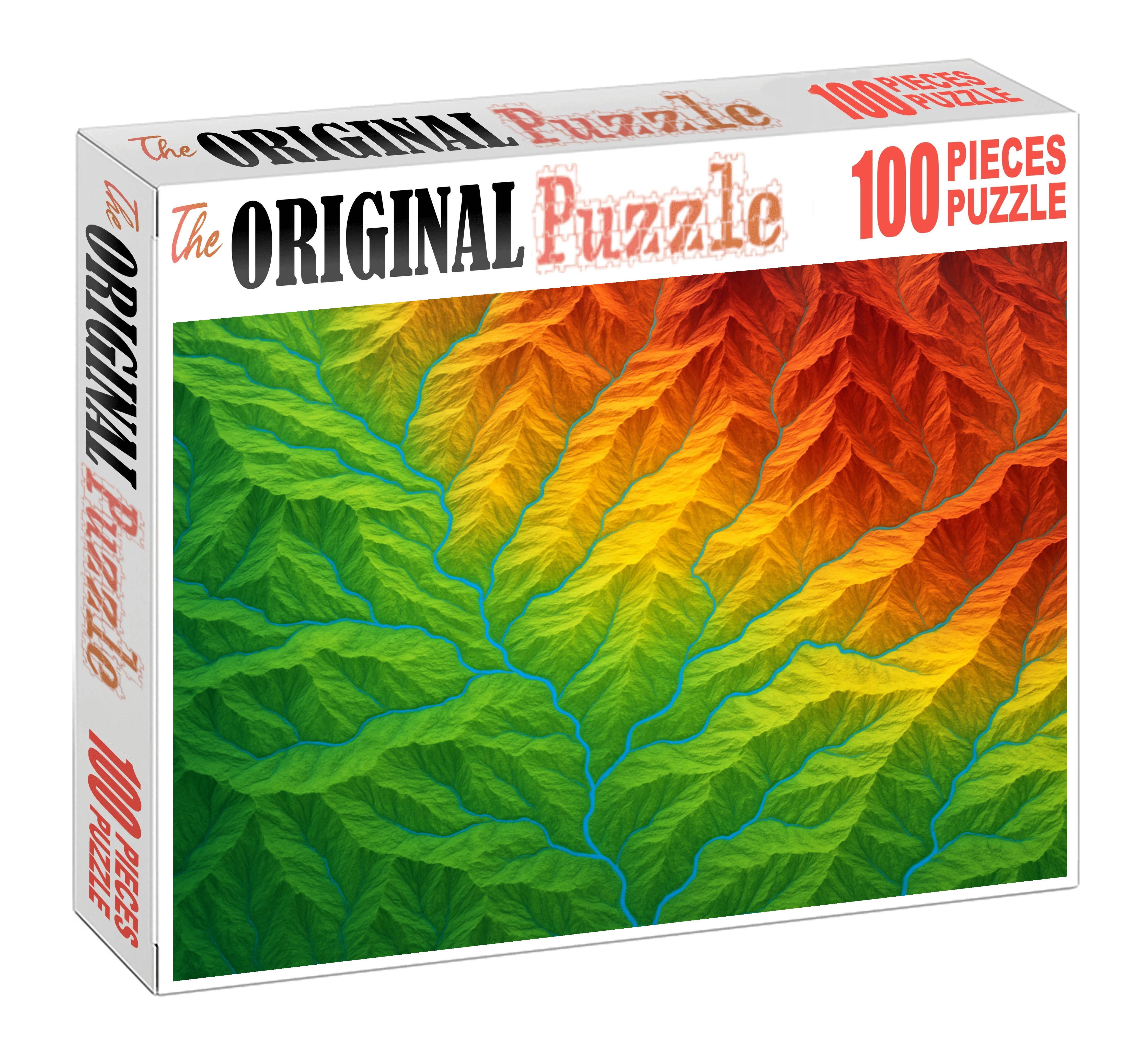 Chromatic Relief With Hydrologic Emphasis Premium Puzzle Pieces