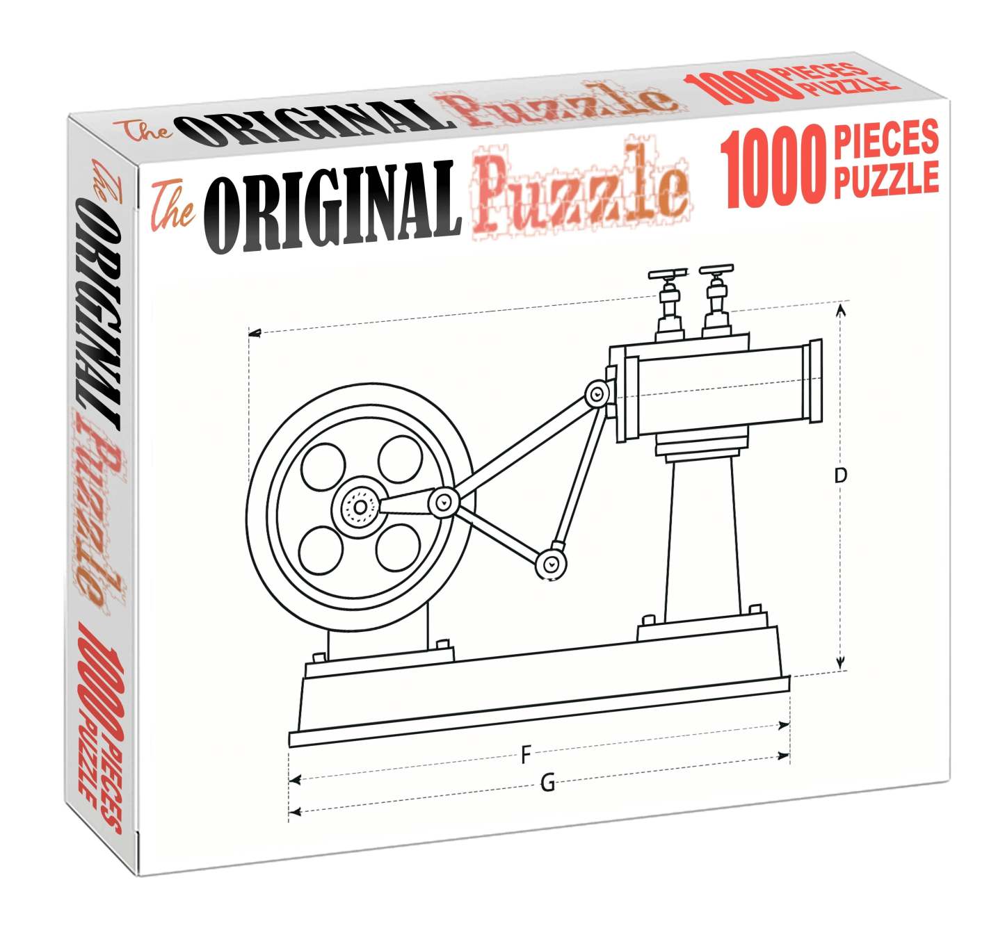 Mechanical Device Schematic Precise Technical Pen Drawing With Clean Linework Mini Puzzle