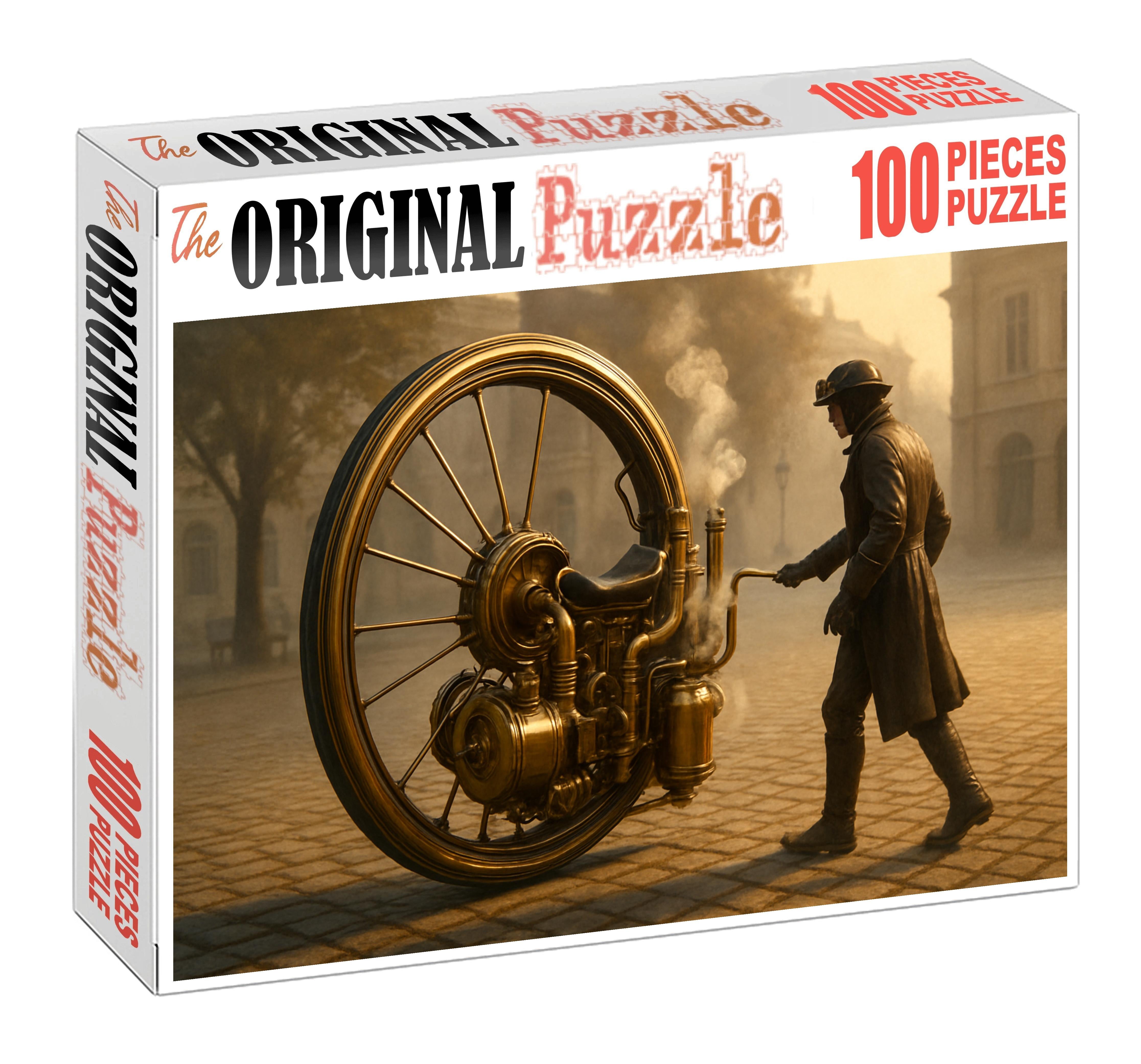 Retro-futuristic Steam-powered Monocycle 500 Piece Puzzle