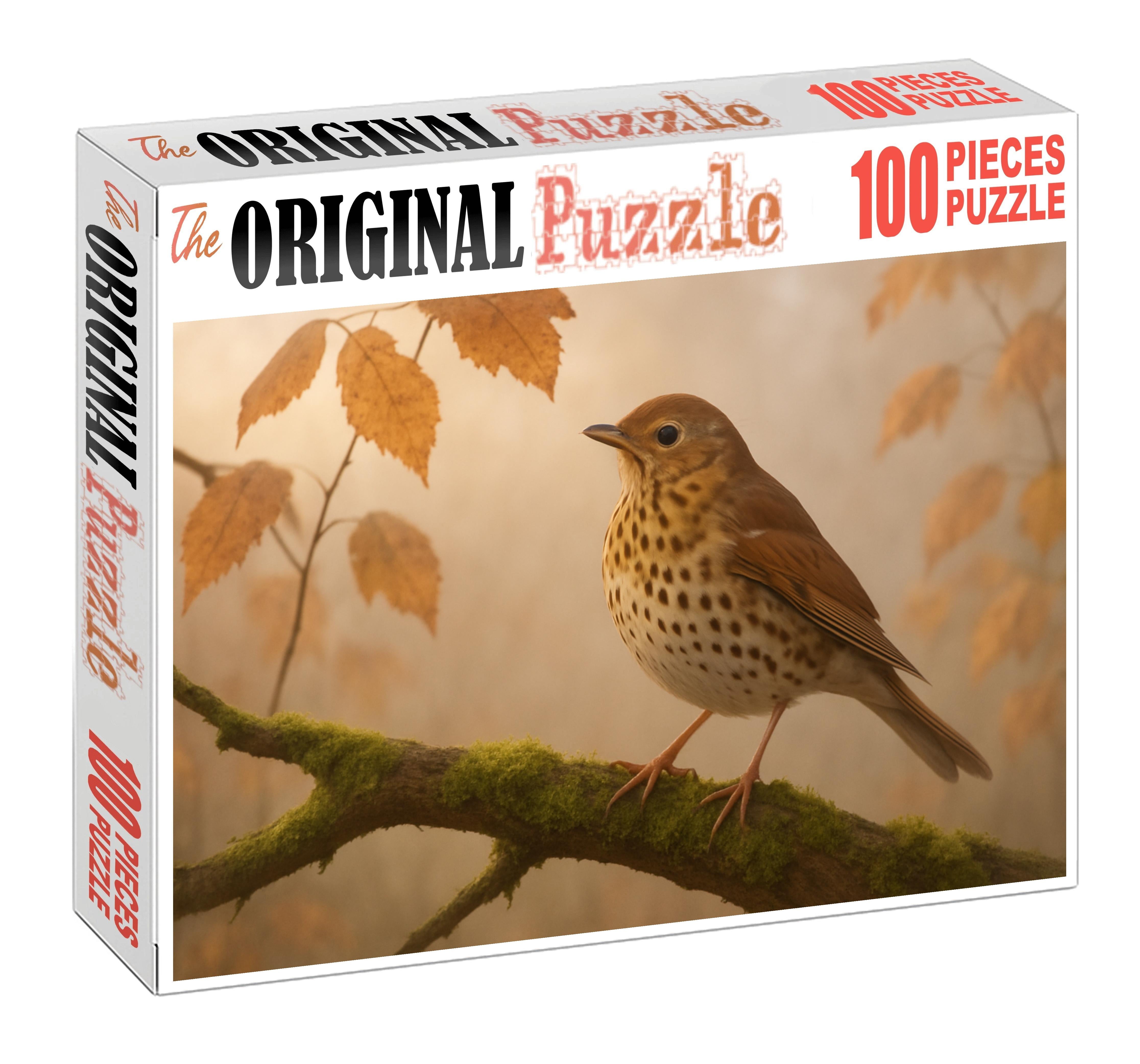 Dusky Thrush The Autumn Forest Songster Unique Puzzle Design