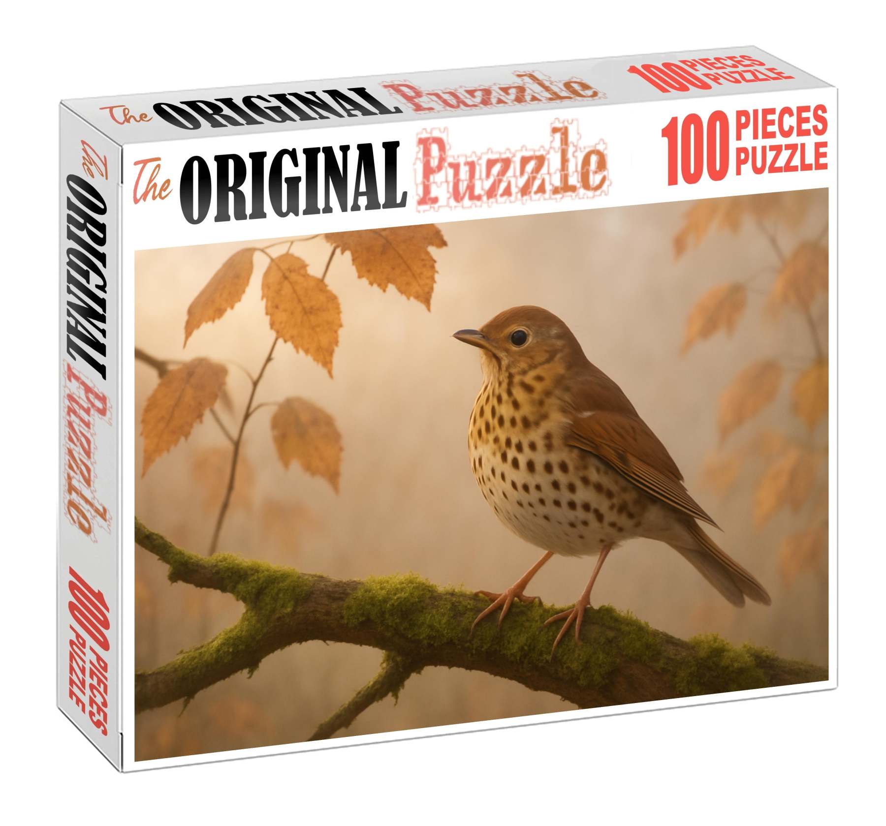 Dusky Thrush The Autumn Forest Songster Unique Puzzle Design