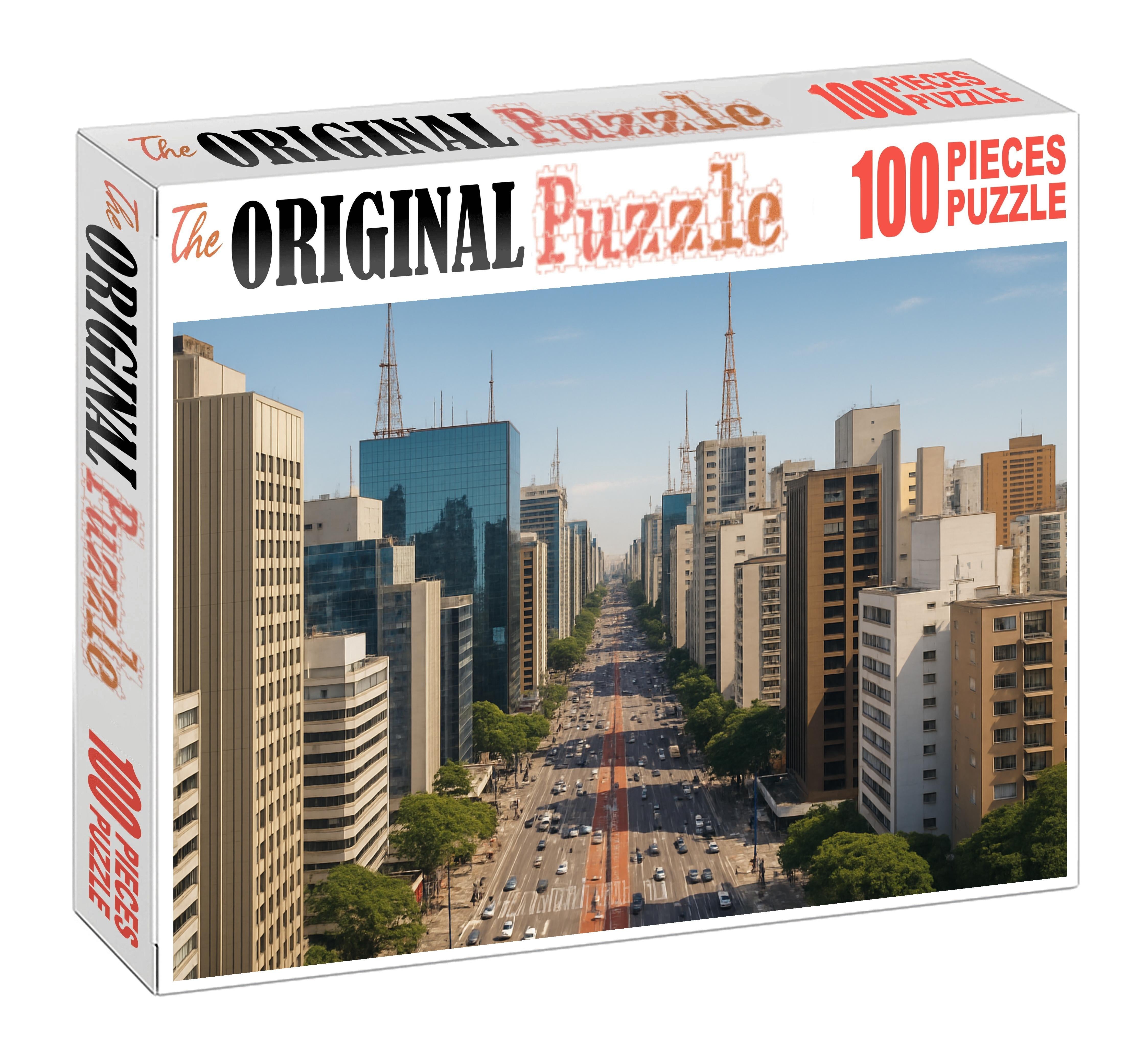 So Paulo Paulista Avenue Skyline A Distinctive Urban Forest In South America 300 Piece Puzzle
