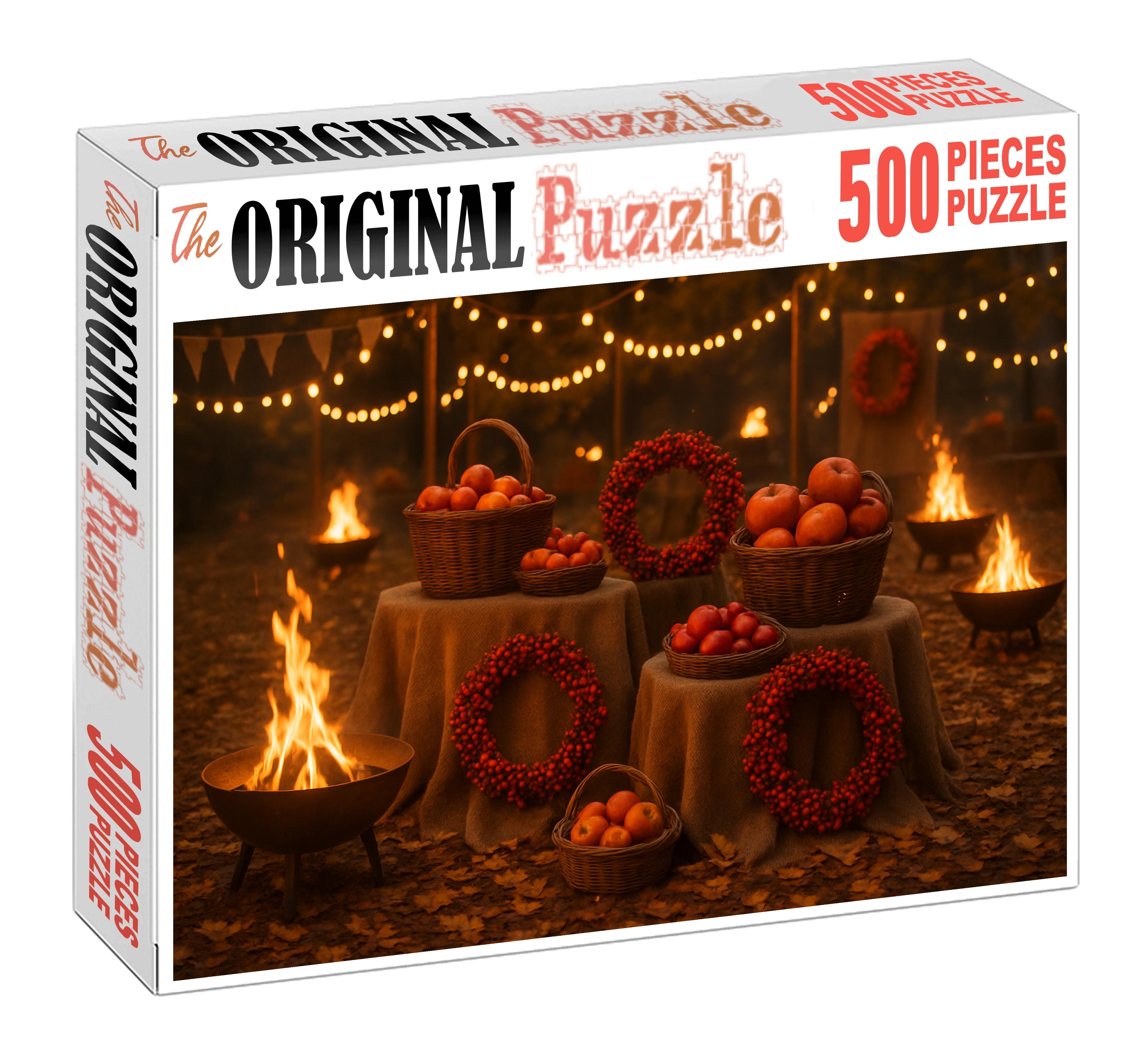 Crimson Harvest Festival Custom Jigsaw Puzzle