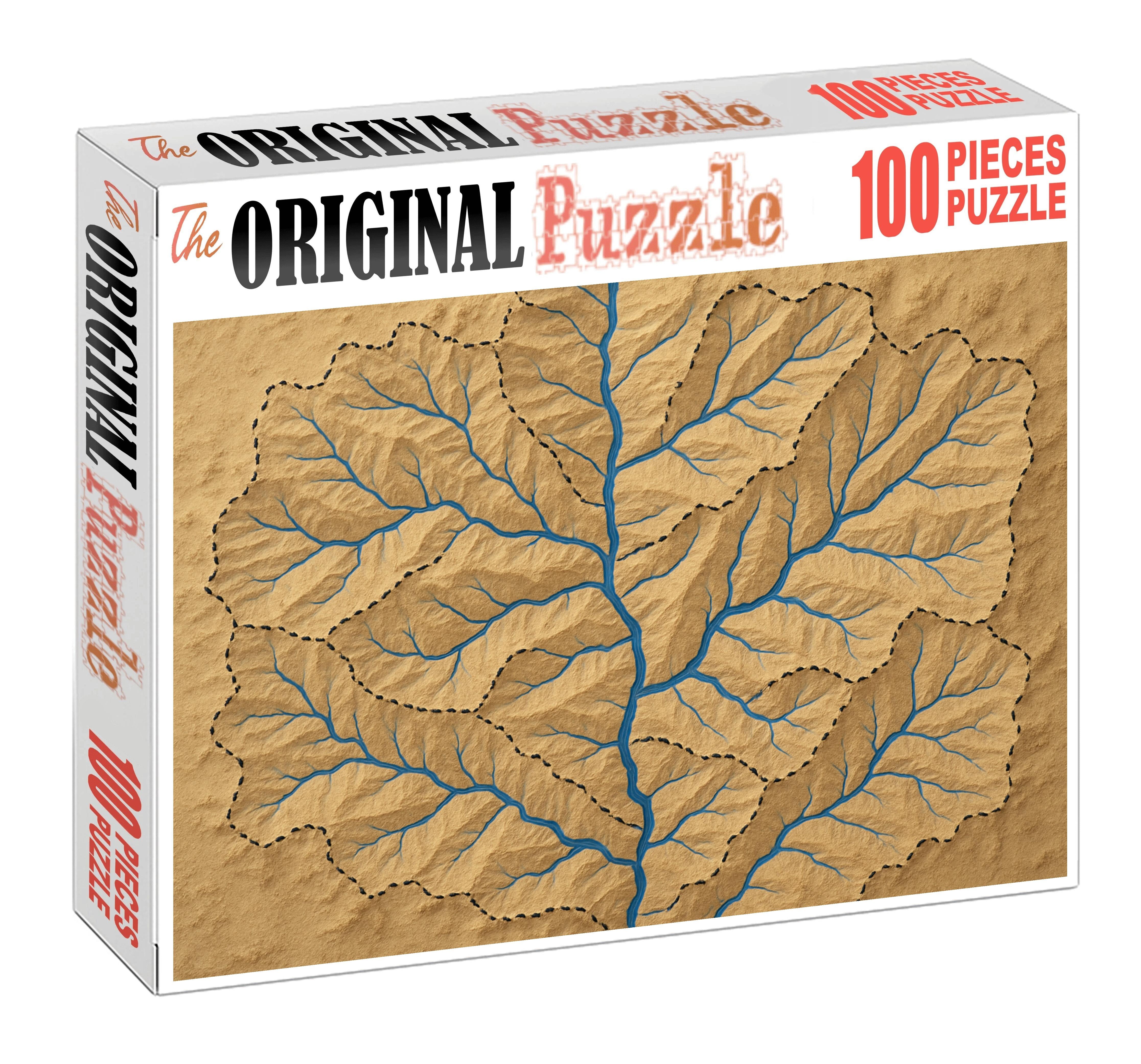 Fluvial Basin Hydrology Map Puzzle For Adults