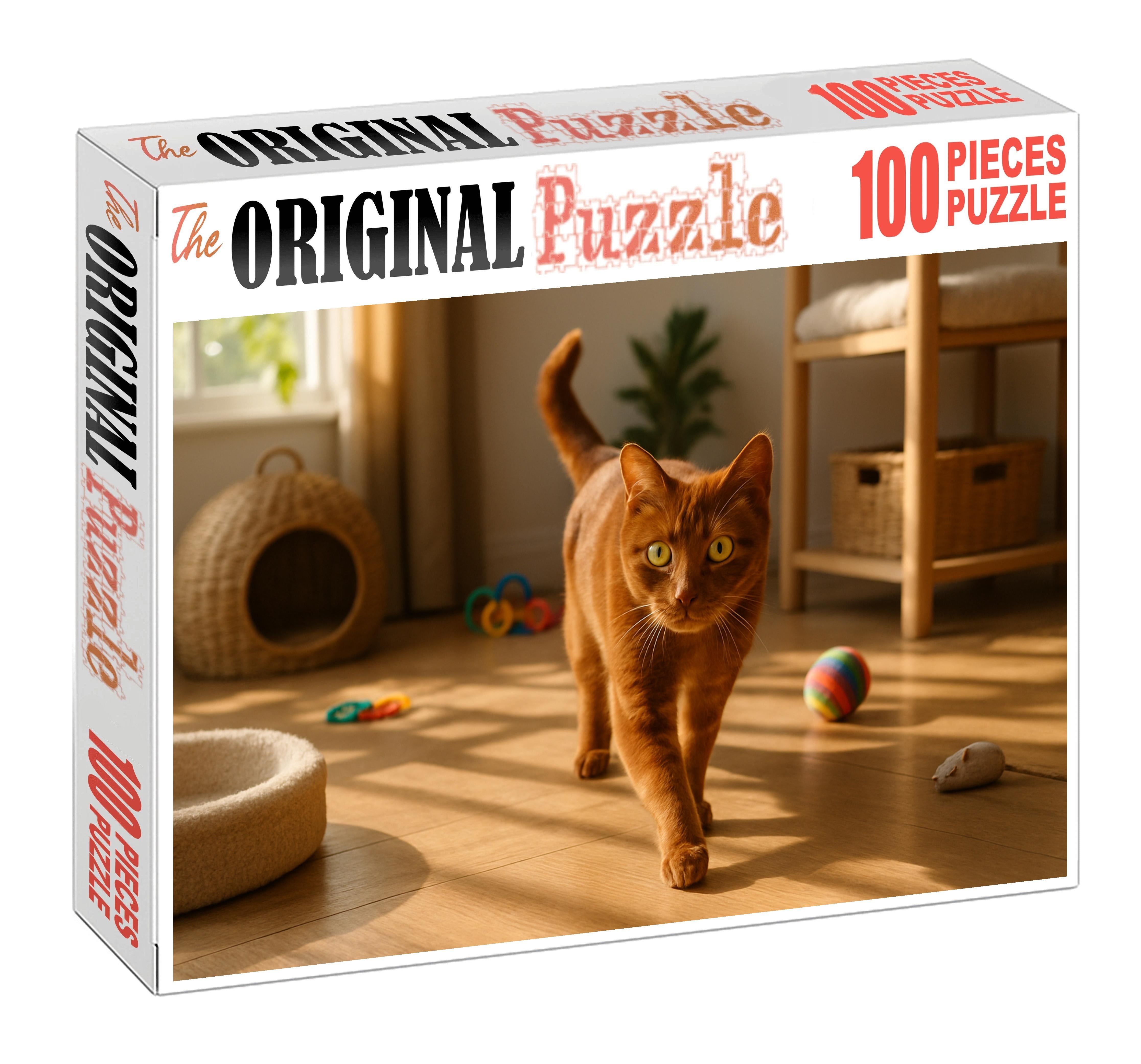 Copper Glint Short Rust Coat With Lively Curiosity Puzzle Fun