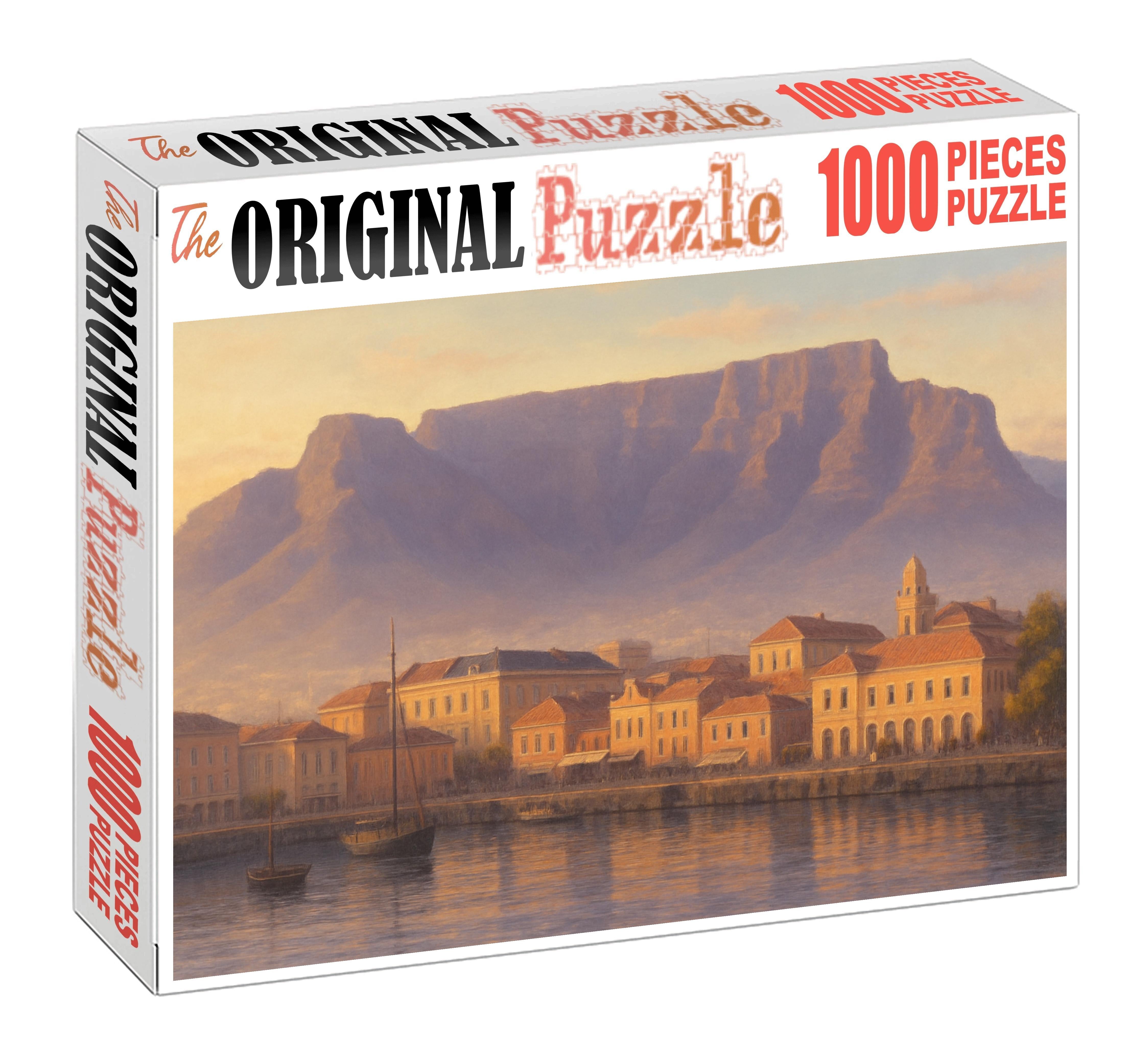 Cape Town Waterfront Skyline Table Mountains Majestic Urban Backdrop Large Format Puzzle