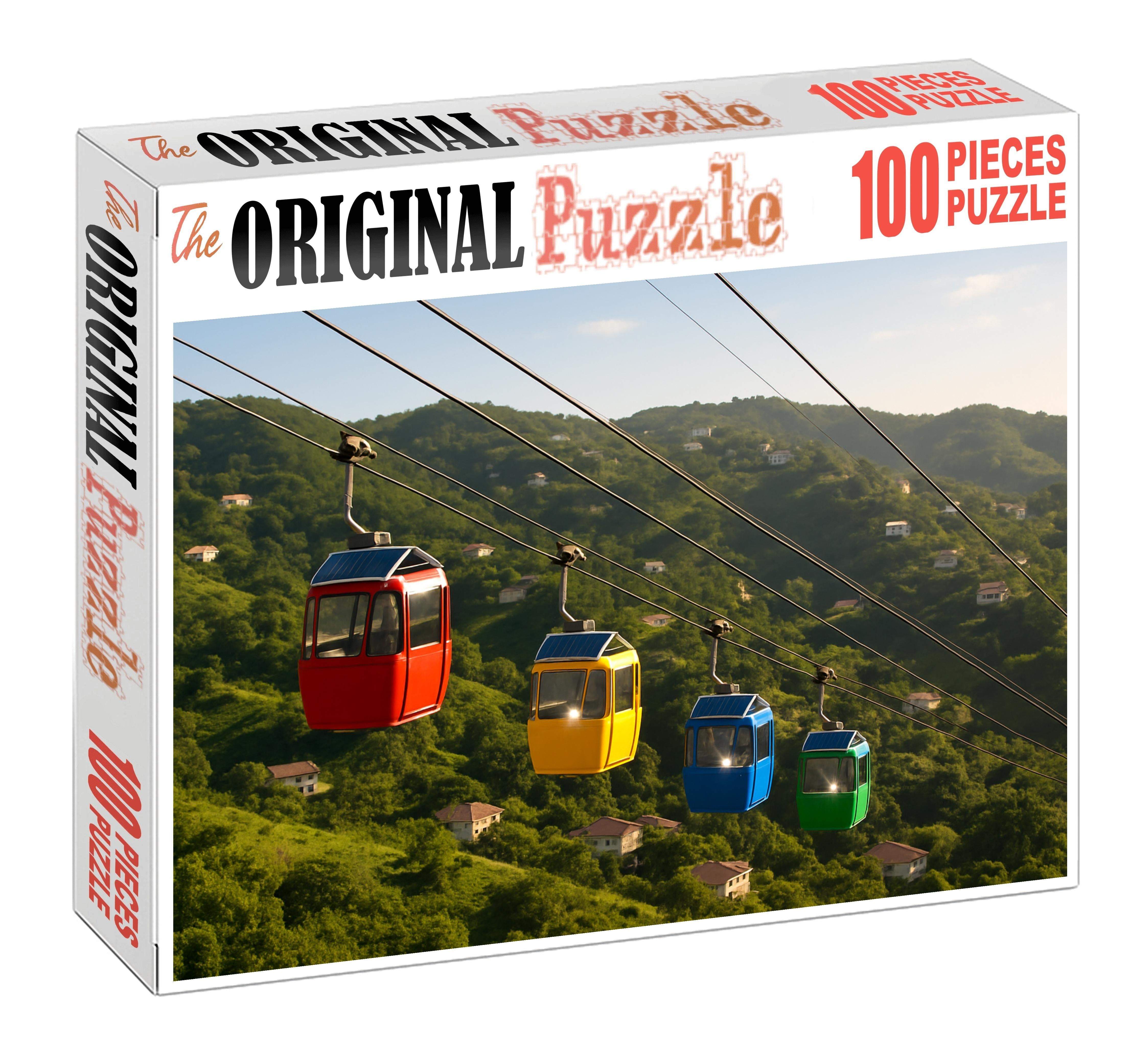 Solar-powered Cable Car Premium Puzzle Pieces
