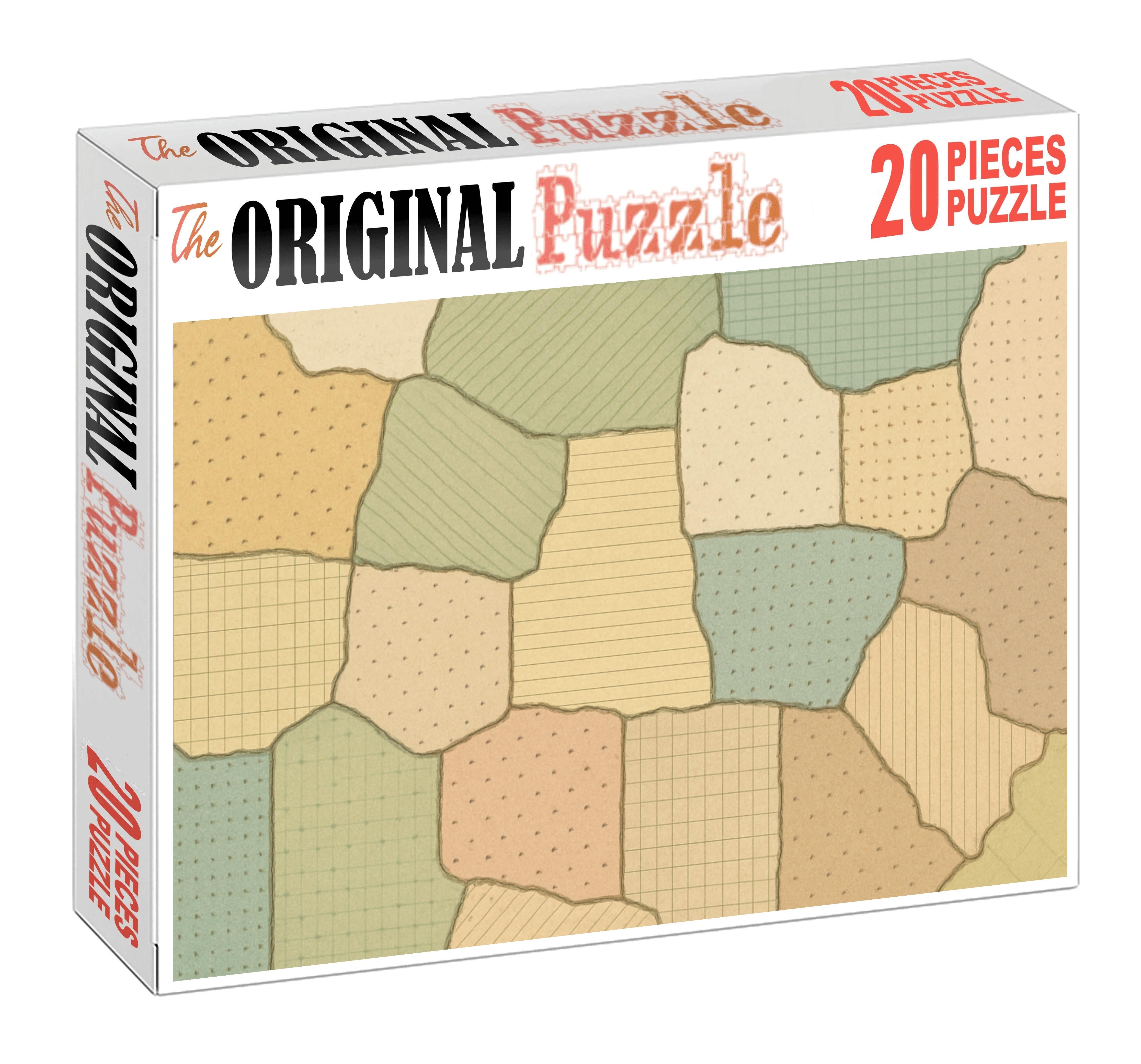 Soil Texture Mosaic With Hatch Overlay Premium Puzzle Pieces