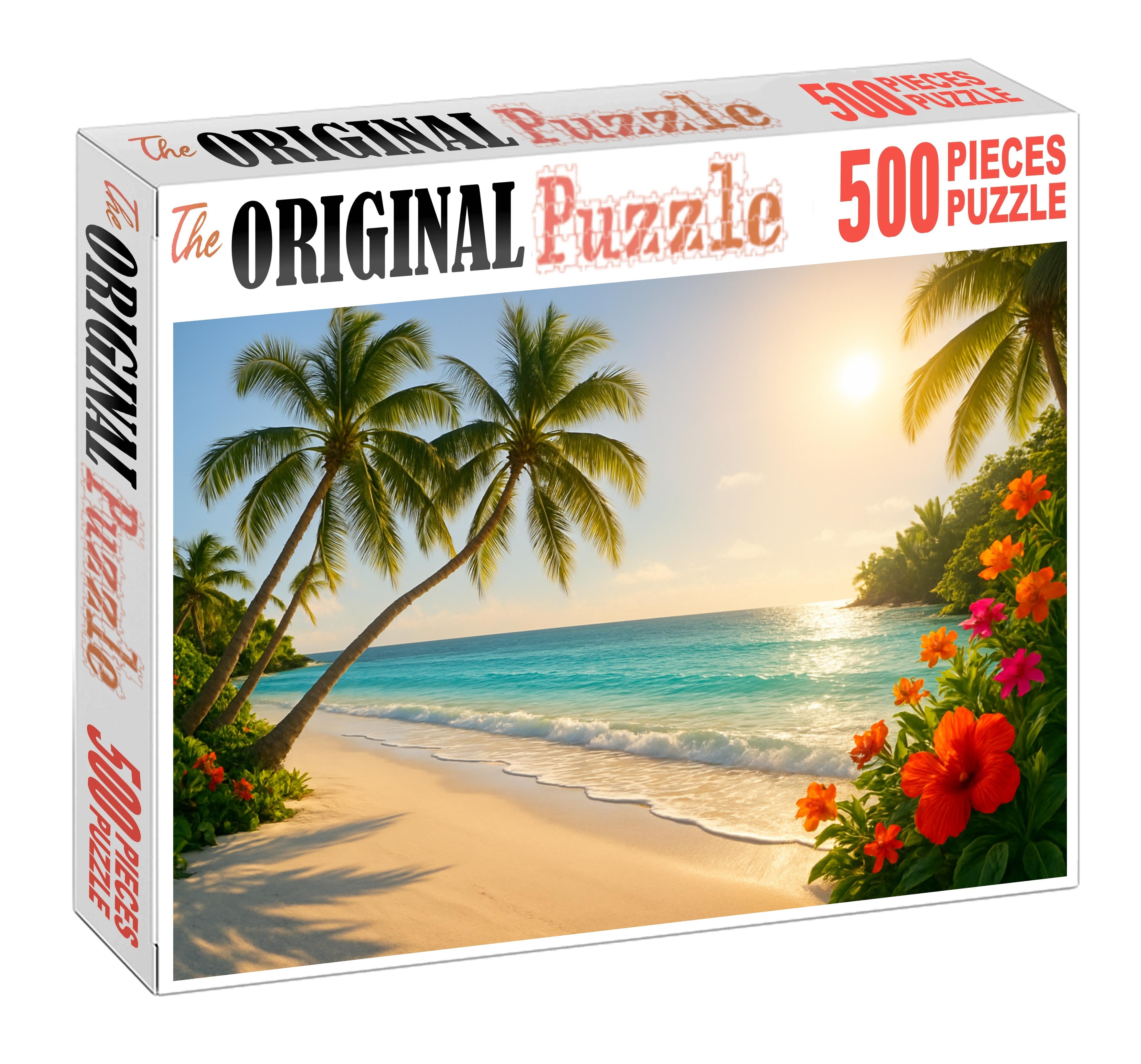 Tranquil Shores Secluded Beach Retreat 500 Piece Puzzle