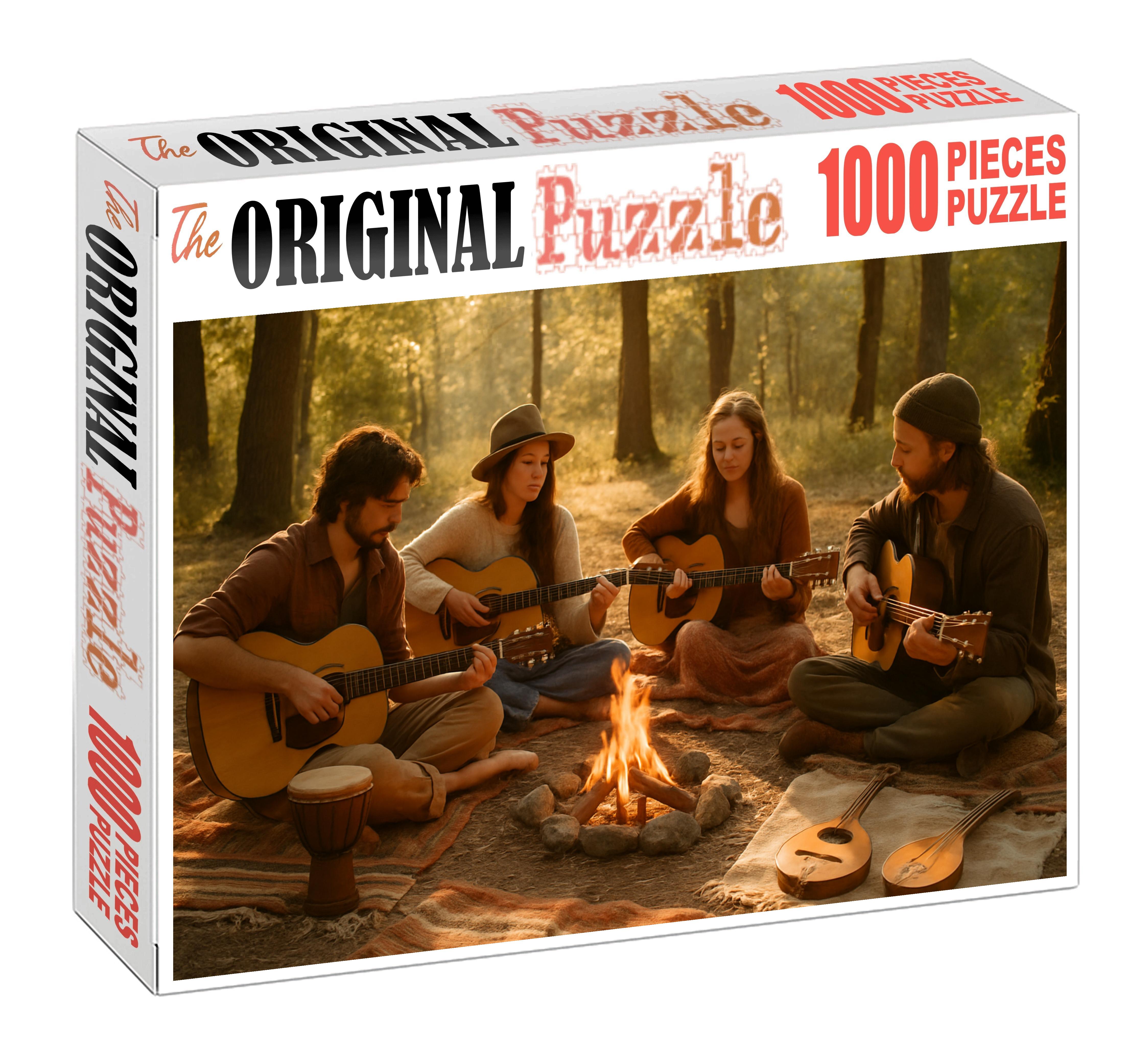 Indie Folk Revival Earthy Harmonies And Handmade Craftsmanship Custom Jigsaw Puzzle