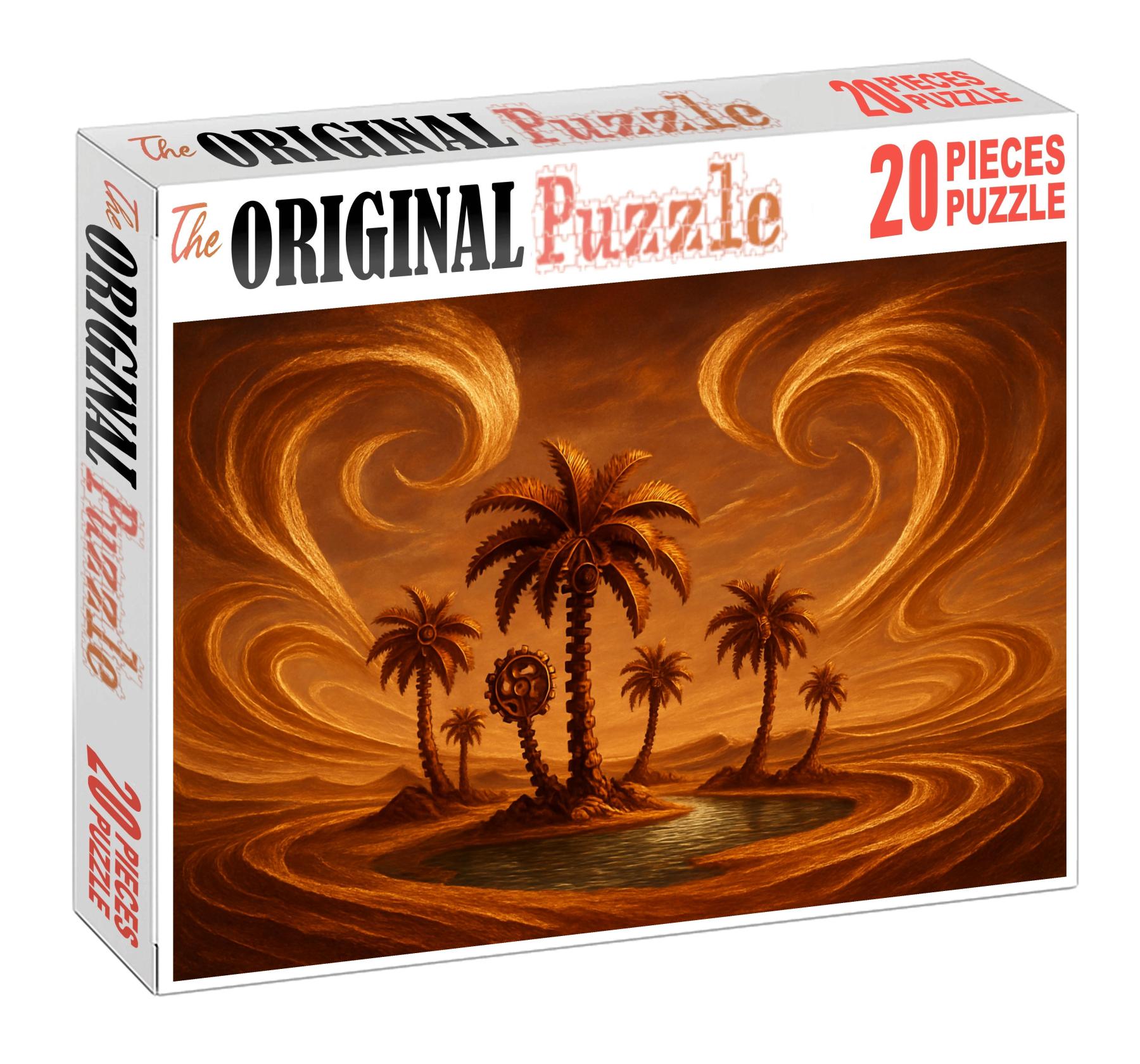 The Clockwork Oasis Mechanical Palms And Gilded Sandstorms Unique Puzzle Design