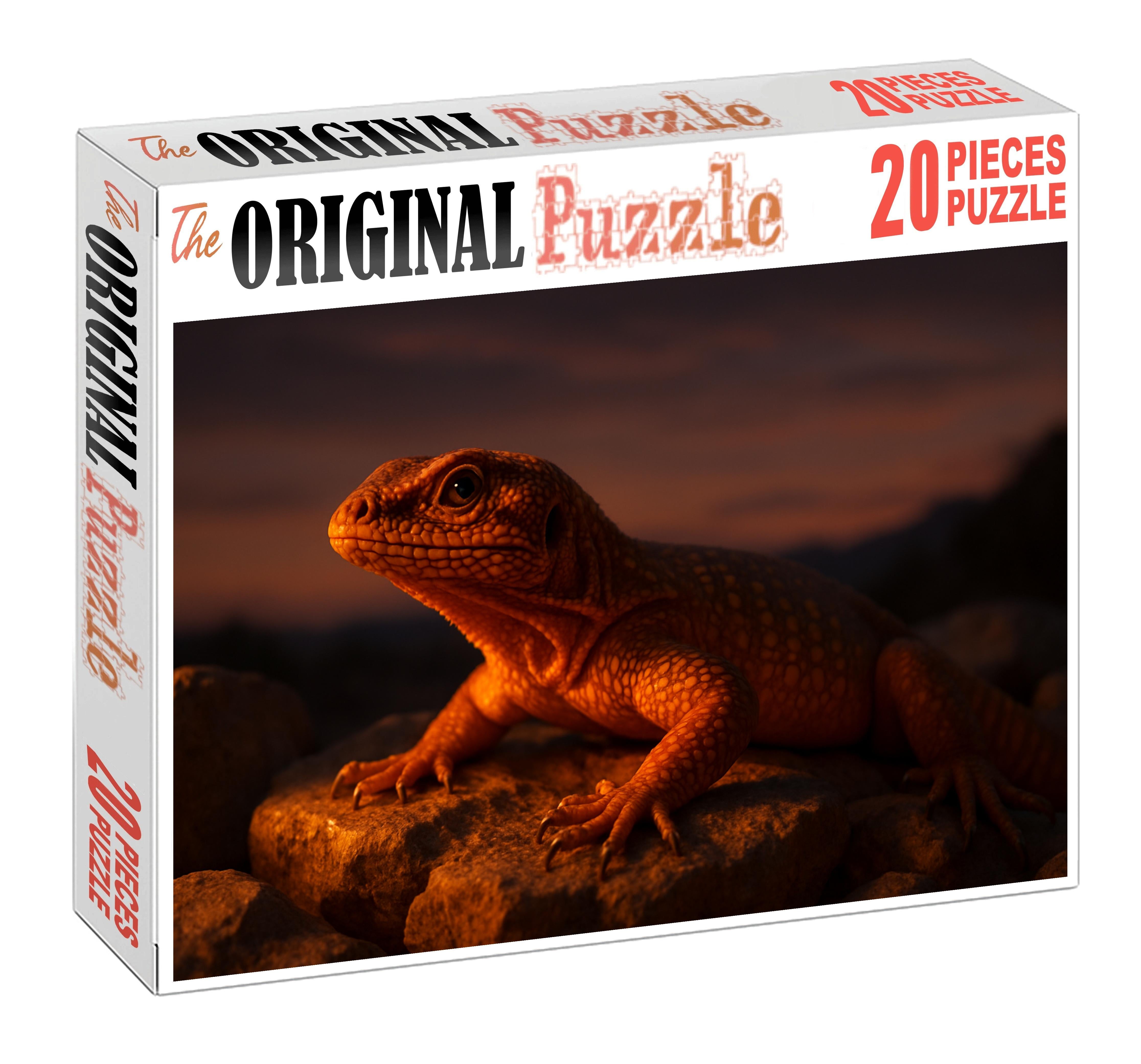 Golden Ember Skink Luminous Scaled Lizard With Heat Sensing Abilities 200 Piece Puzzle