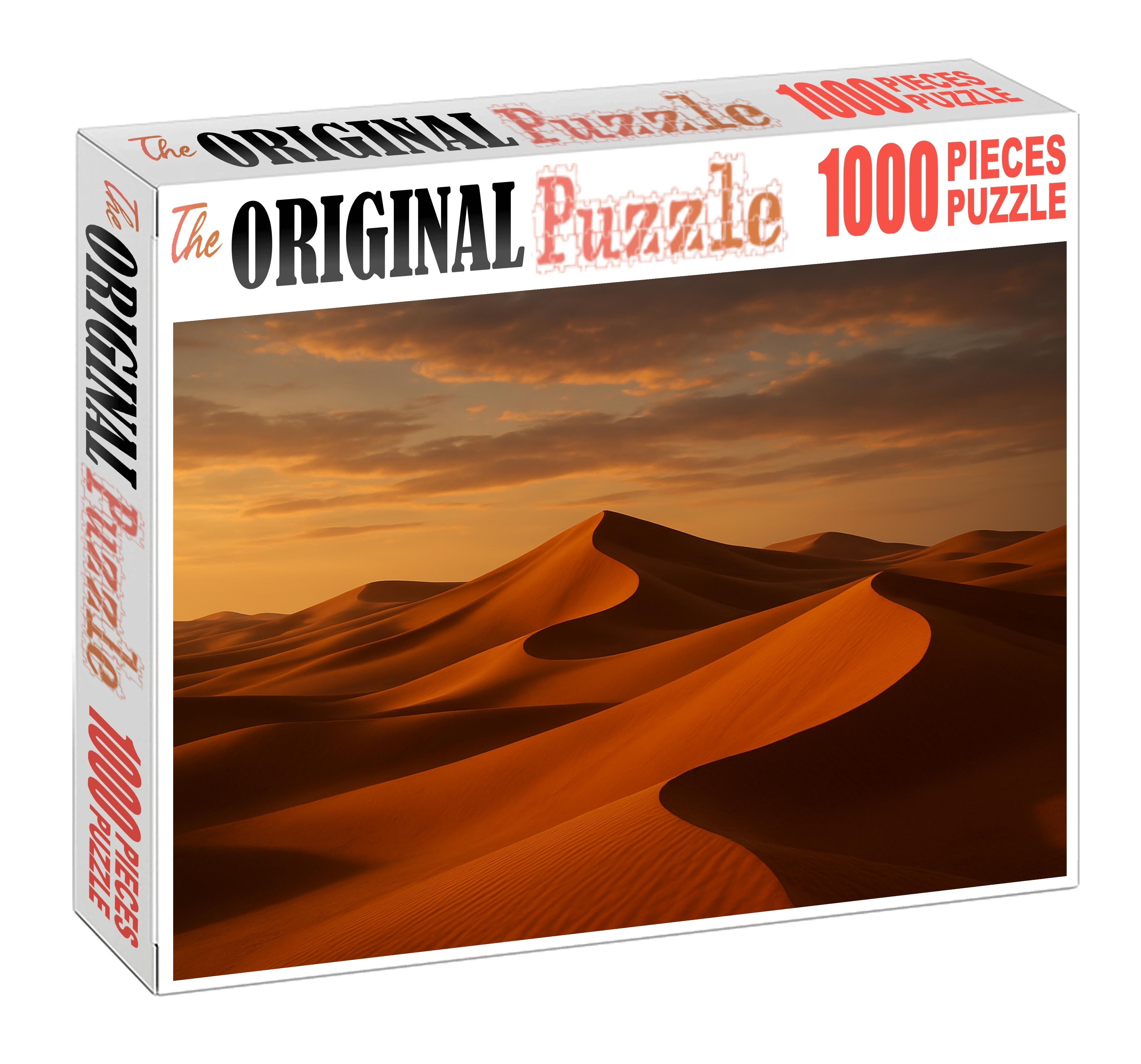Luminous Sandfield Glimmering Amber Waves Under The Evening Glow Family Puzzles