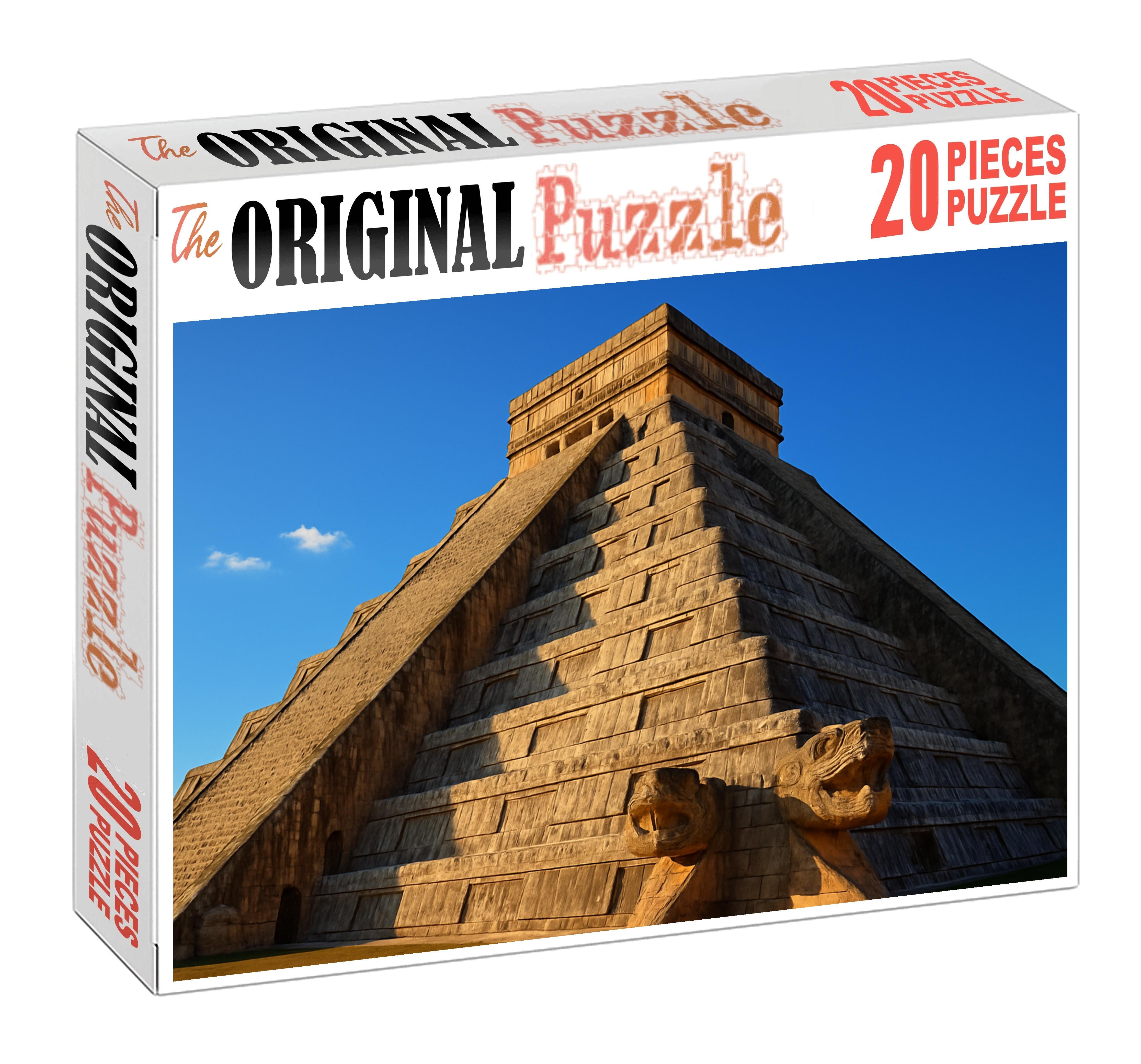 Chichen Itza El Castillo Located In Yucatn Mexico Recognized By 7585 As An Ancient Mayan Pyramid And Astronomical Marvel 20 Piece Puzzle