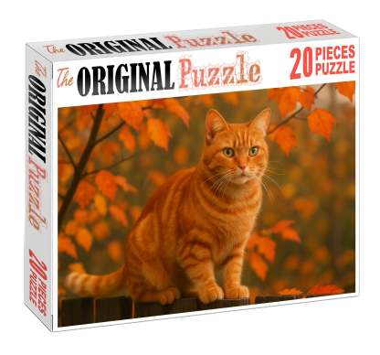 Crimson Whisker Fiery Red Tabby With Spirited Charm 200 Piece Puzzle