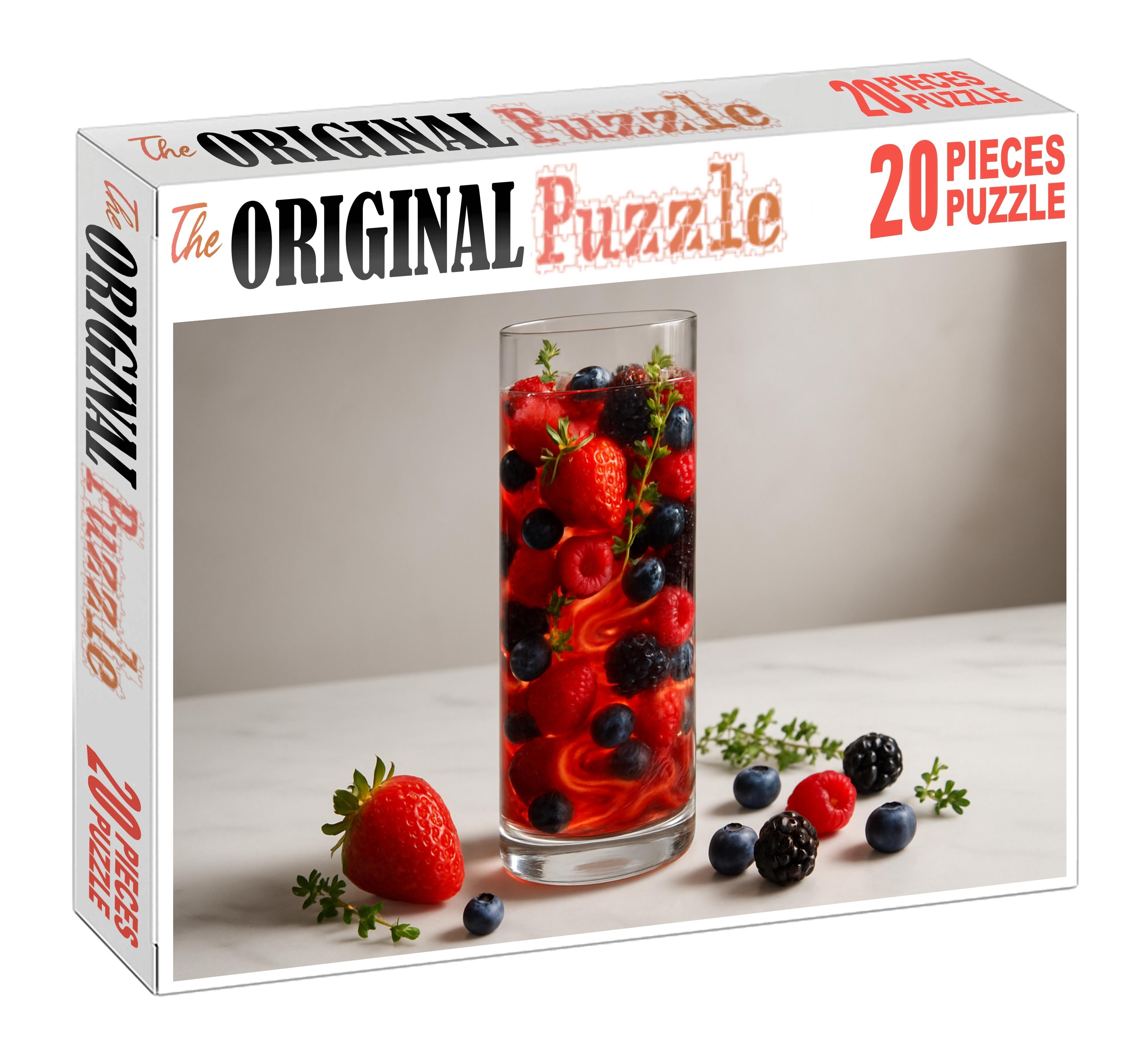 Berry Cascade Towering Triumph Of Reds And Blues 20 Piece Puzzle