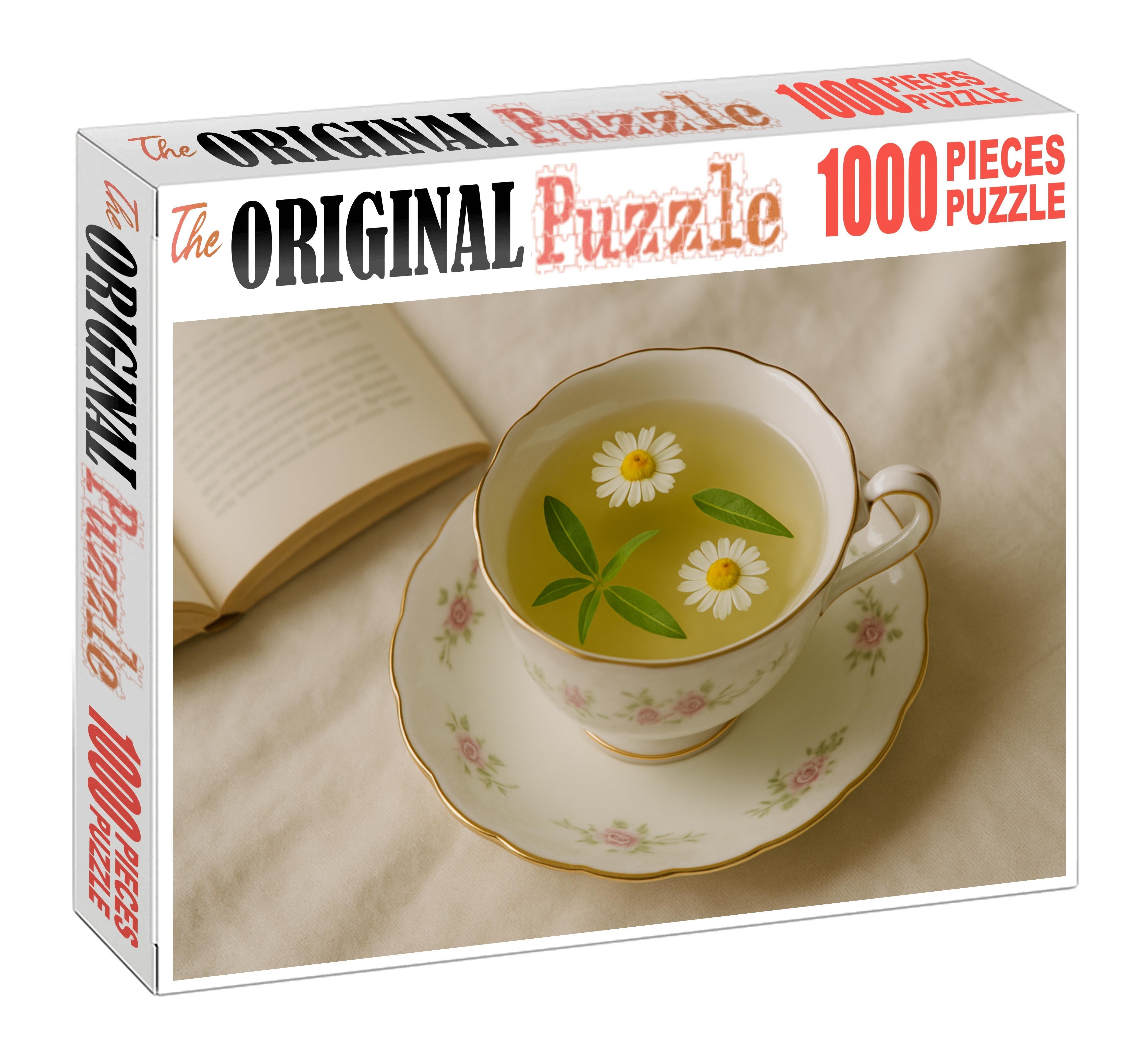 Serene Meadow Light Green Tea With Chamomile And Lemon Verbena 200 Piece Puzzle