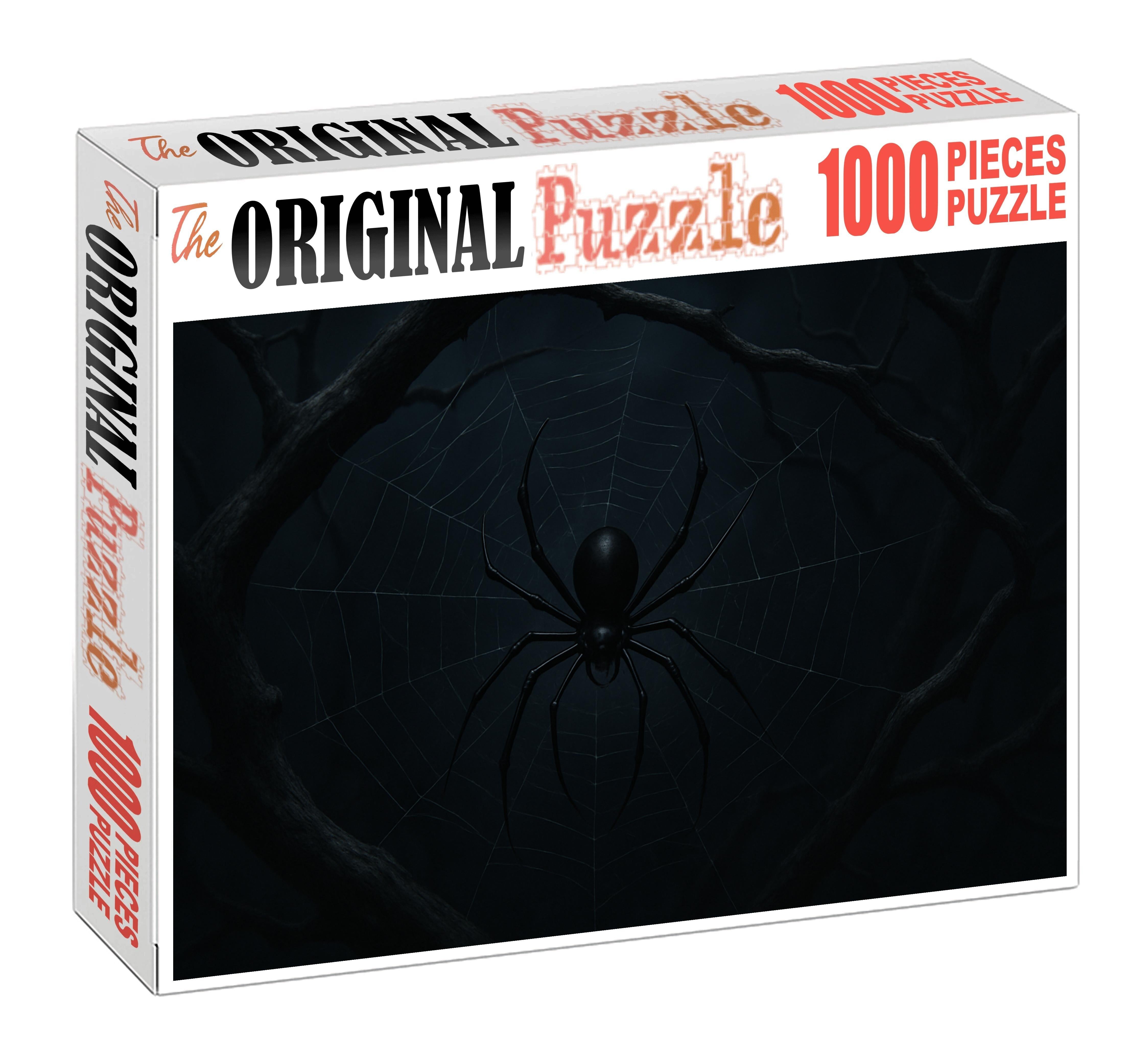 Obsidian Sprawler Nocturnal Arachnid With Glossy Jet-black Exoskeleton Mini Puzzle