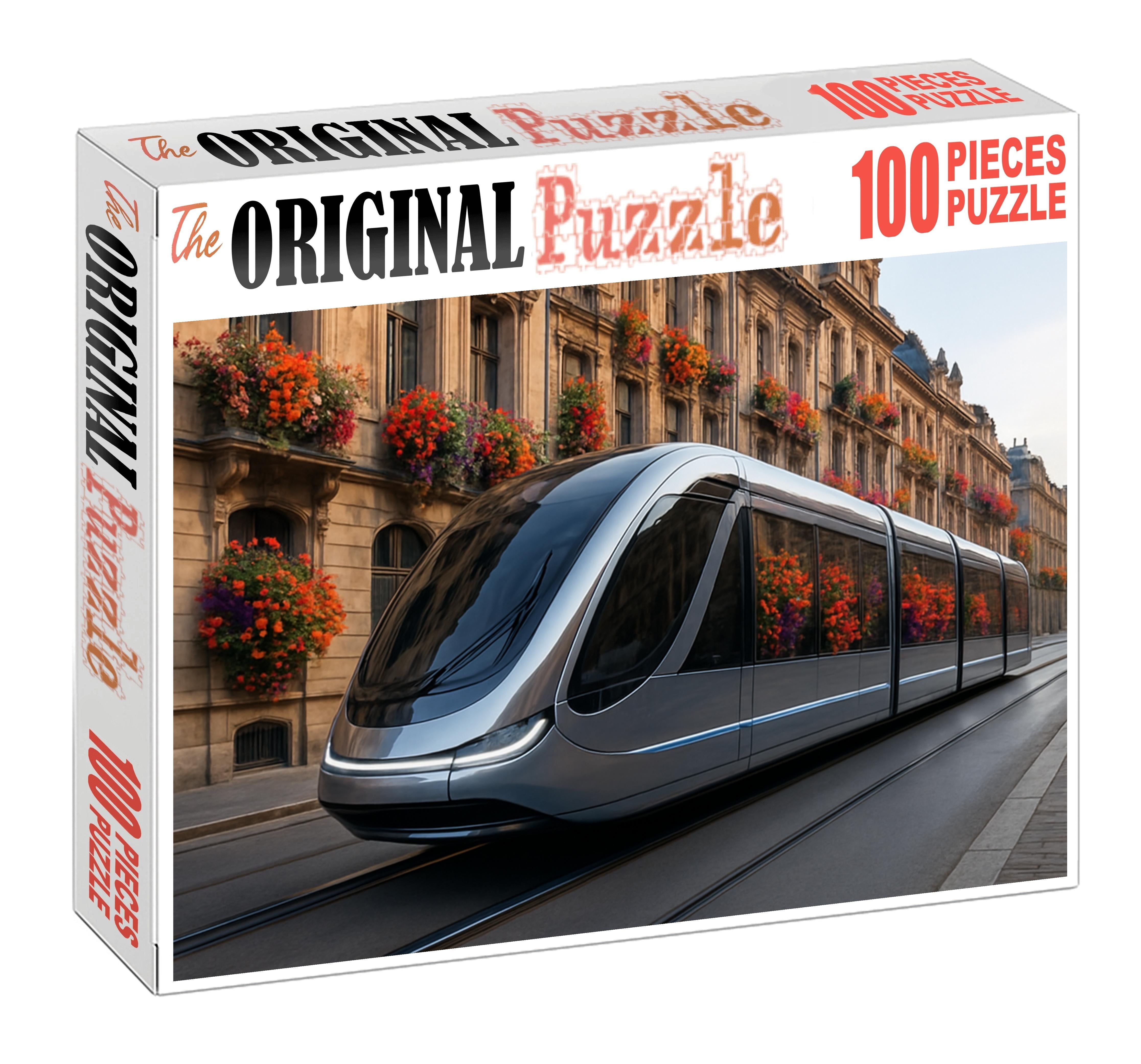 Retro-futuristic Magnetic Suspension Tram 300 Piece Puzzle