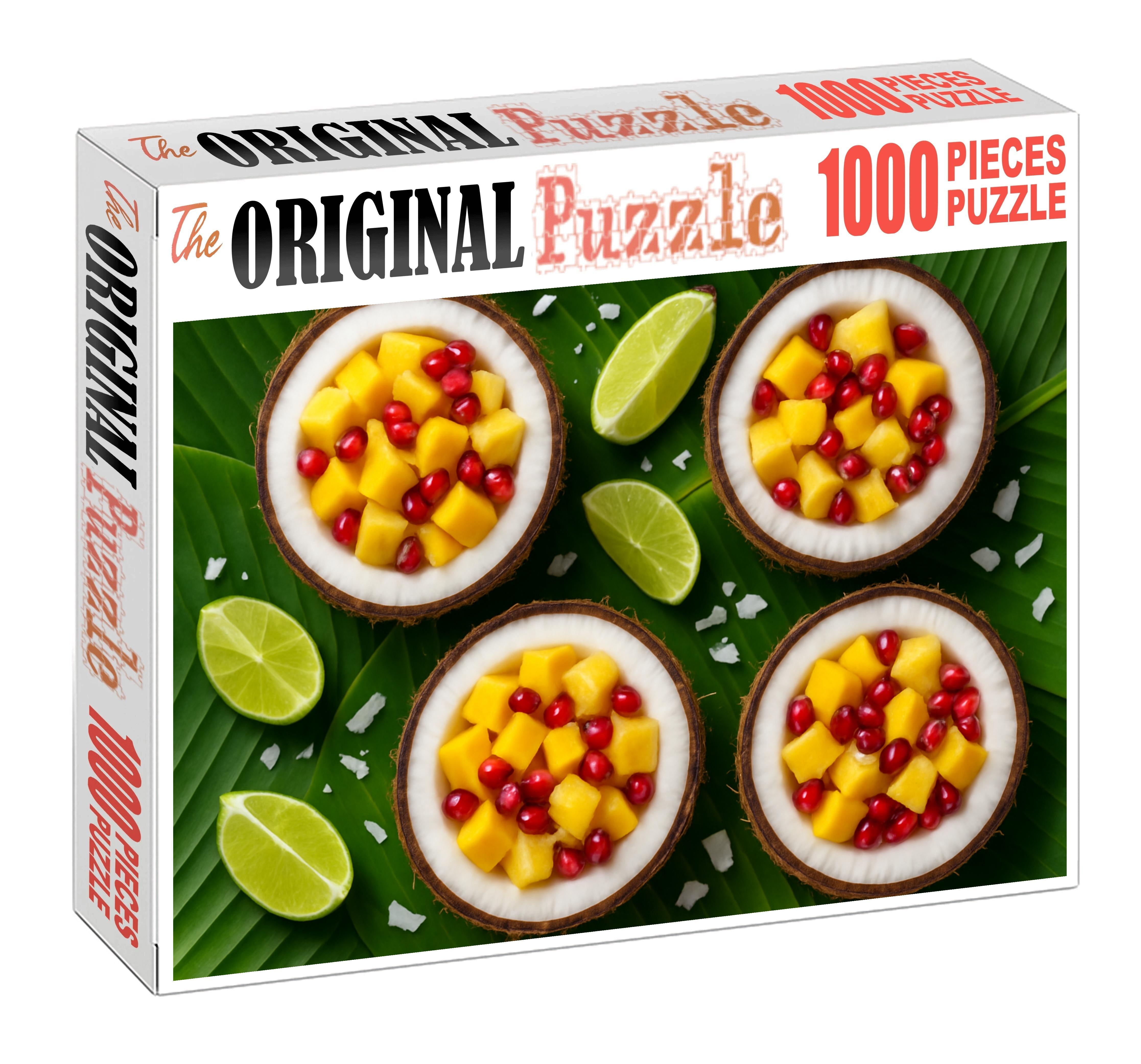 Tropical Wave Coconut Bowls Brimming With Exotic Fruits Puzzle Challenge