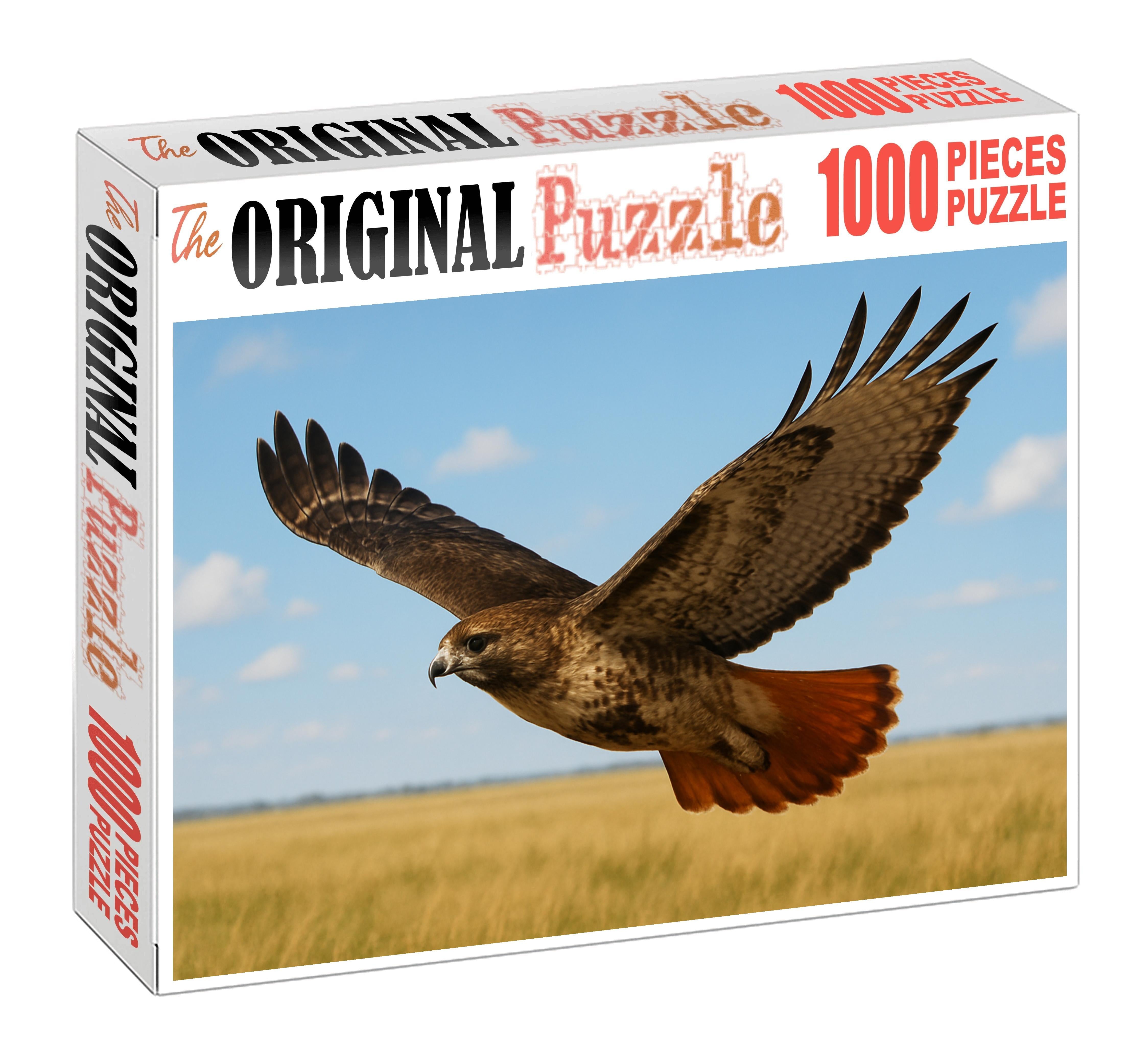 Red-tailed Hawk Soaring Raptor Large Format Puzzle