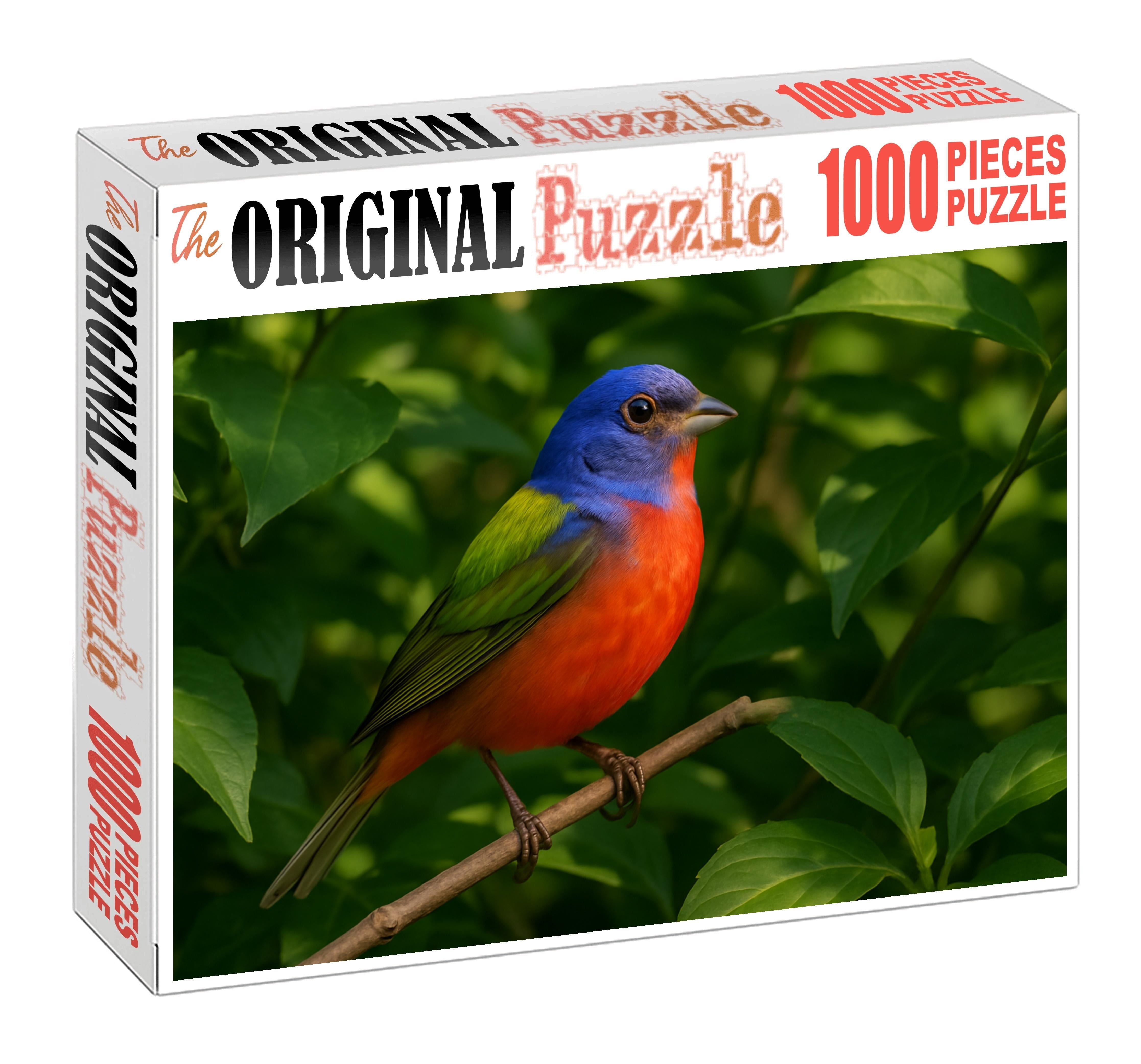 Painted Bunting Living Rainbow Custom Jigsaw Puzzle