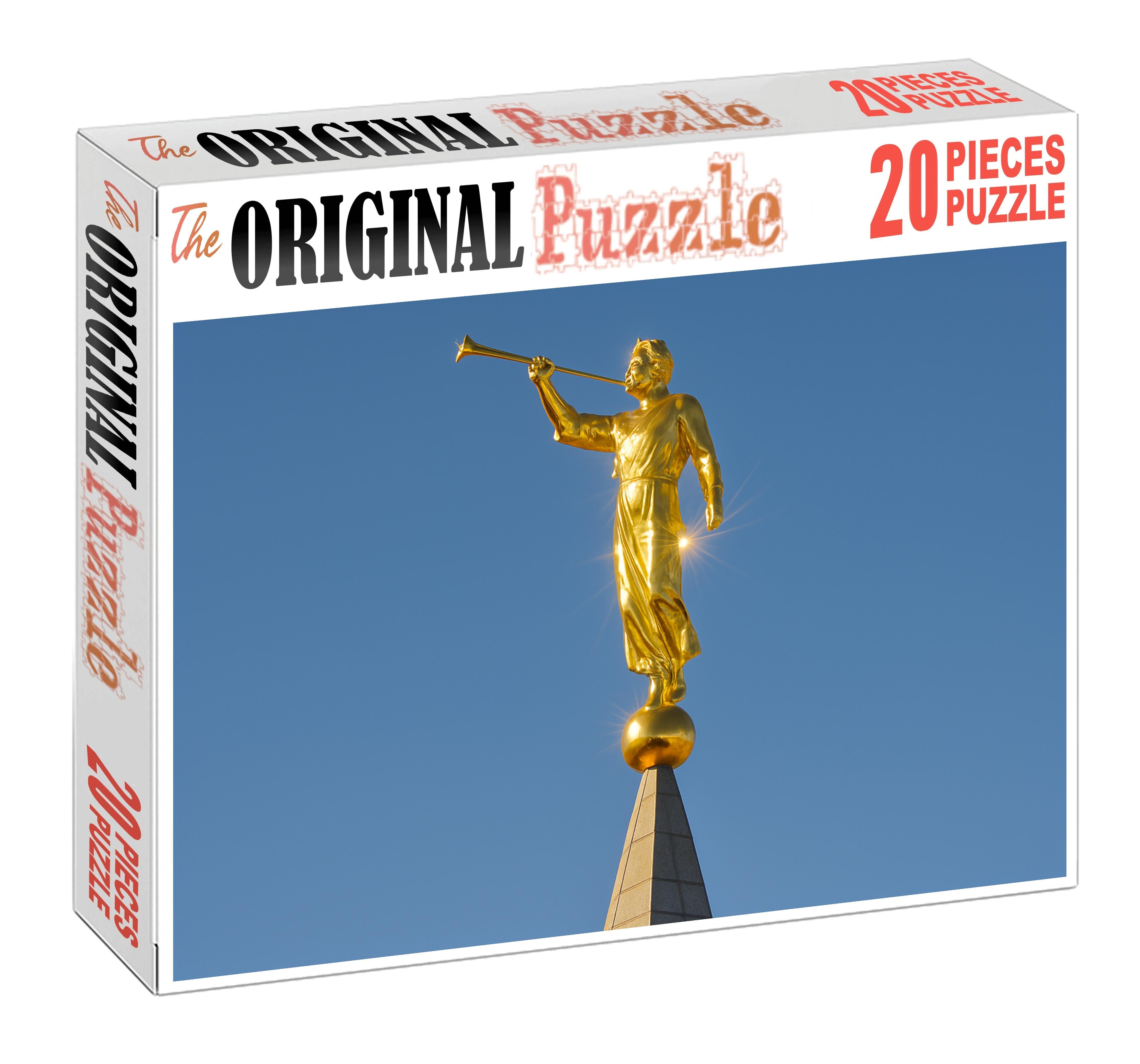 Angel Moroni Statue Atop The Salt Lake Temple Salt Lake City Usa Recognized By 6030 As A Religious Emblem 20 Piece Puzzle
