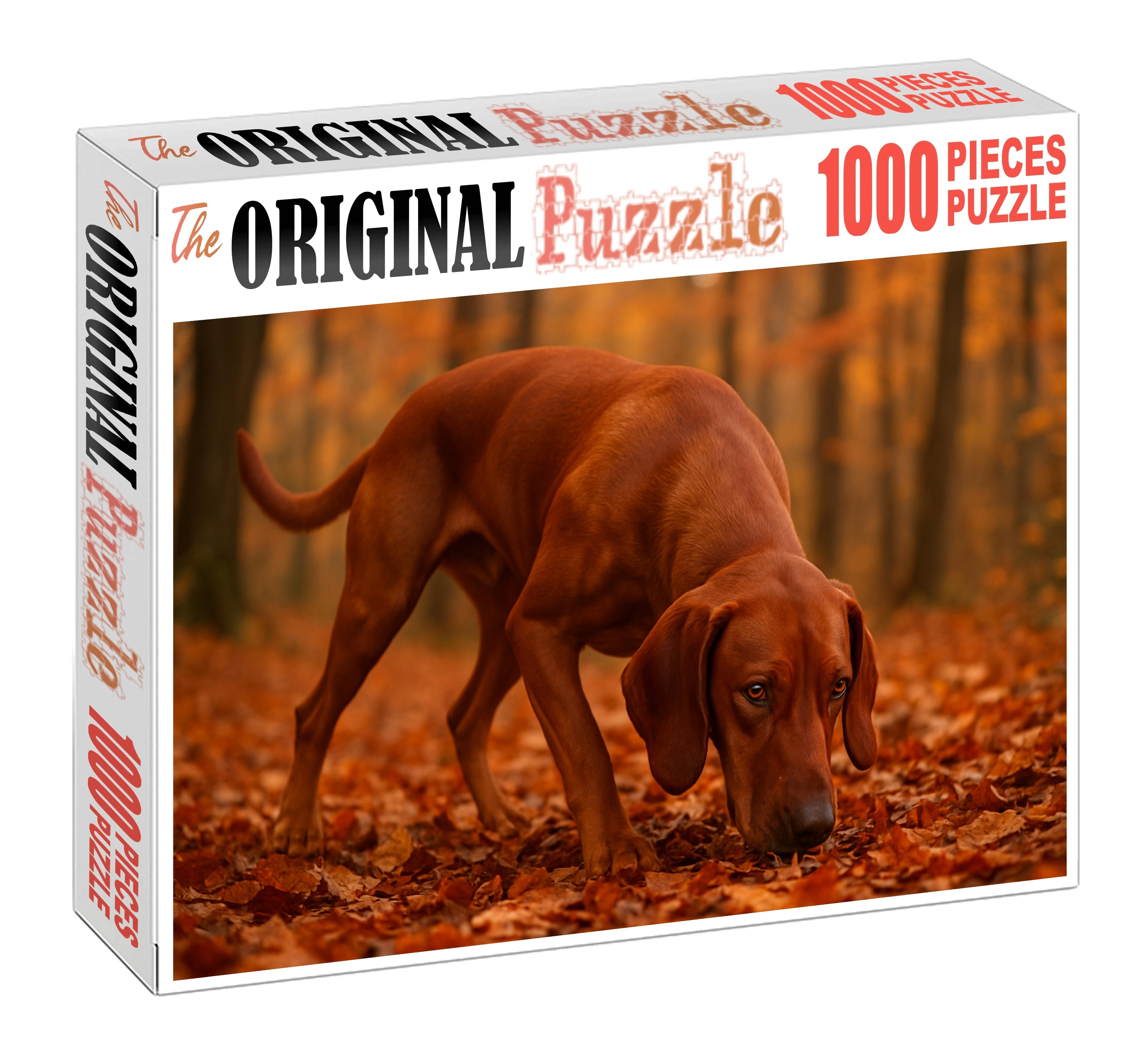 Crimson Drift Vibrant Red Coated Scent Hound With Gentle Eyes 200 Piece Puzzle