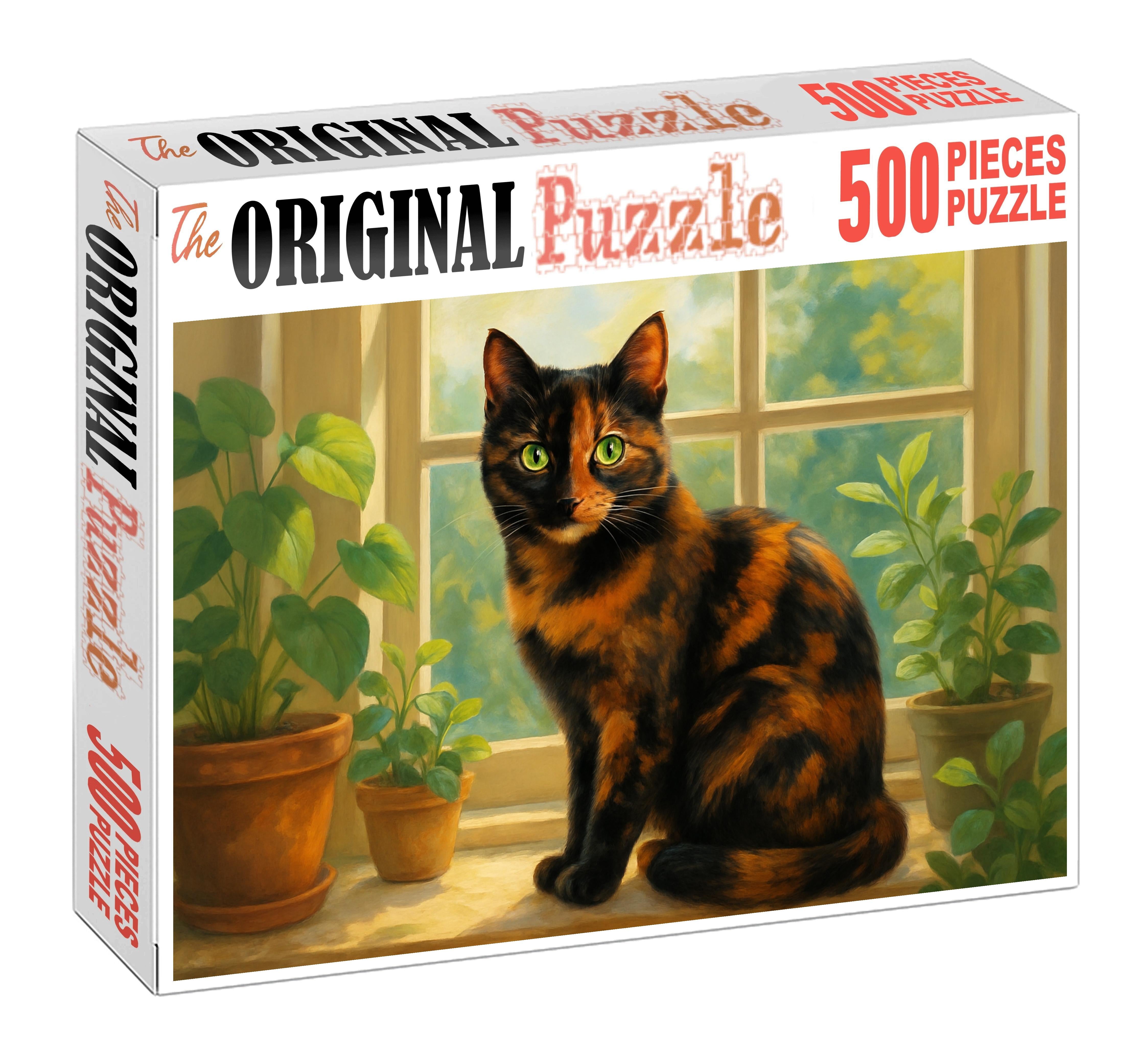 Amber Whirlwind Spirited Tortie With Dynamic Coat 20 Piece Puzzle