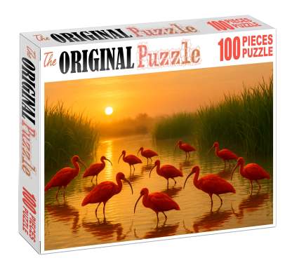 Scarlet Ibis The Scarlet Flaming Forest Visitor Unique Puzzle Design