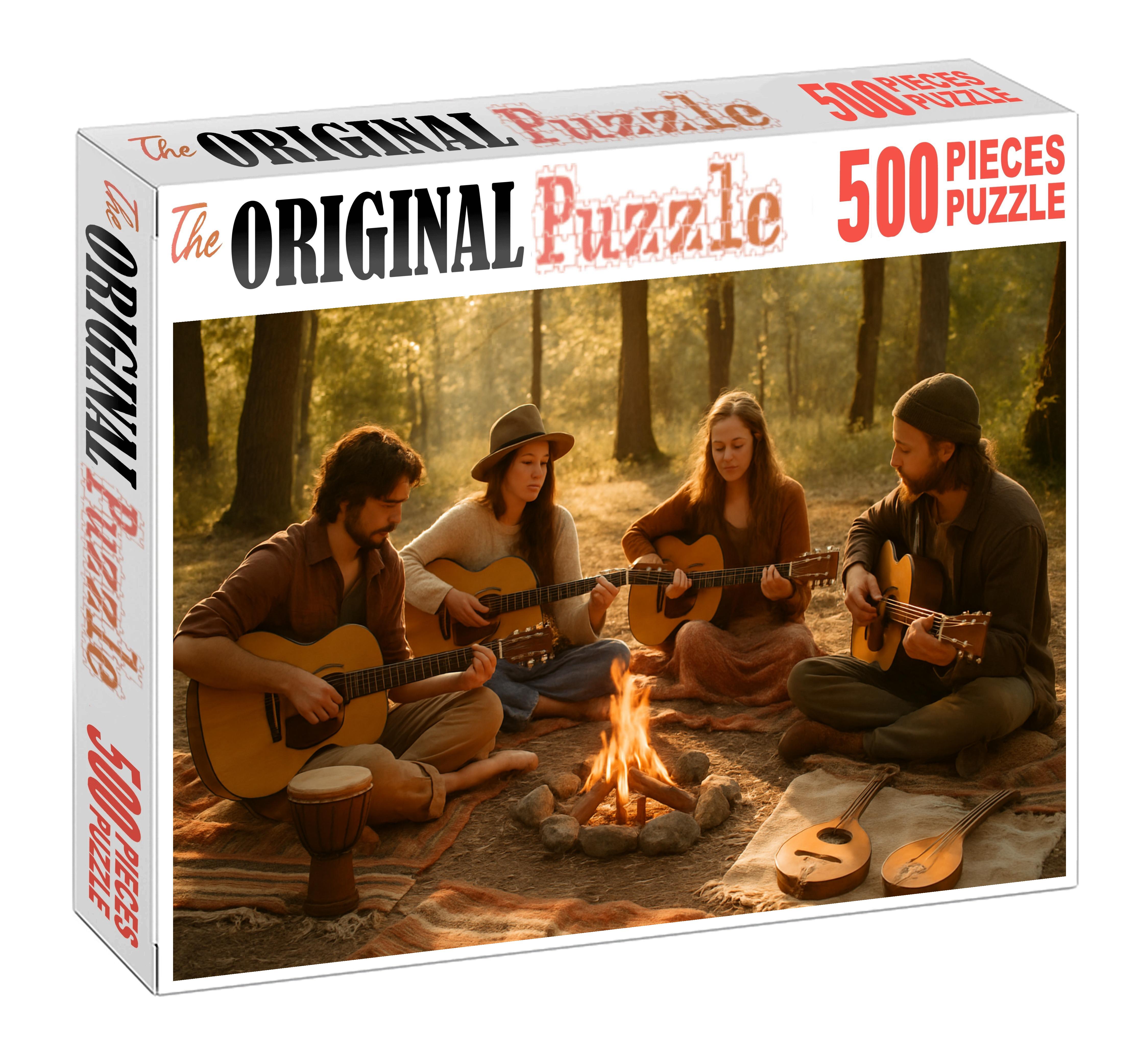 Indie Folk Revival Earthy Harmonies And Handmade Craftsmanship Custom Jigsaw Puzzle