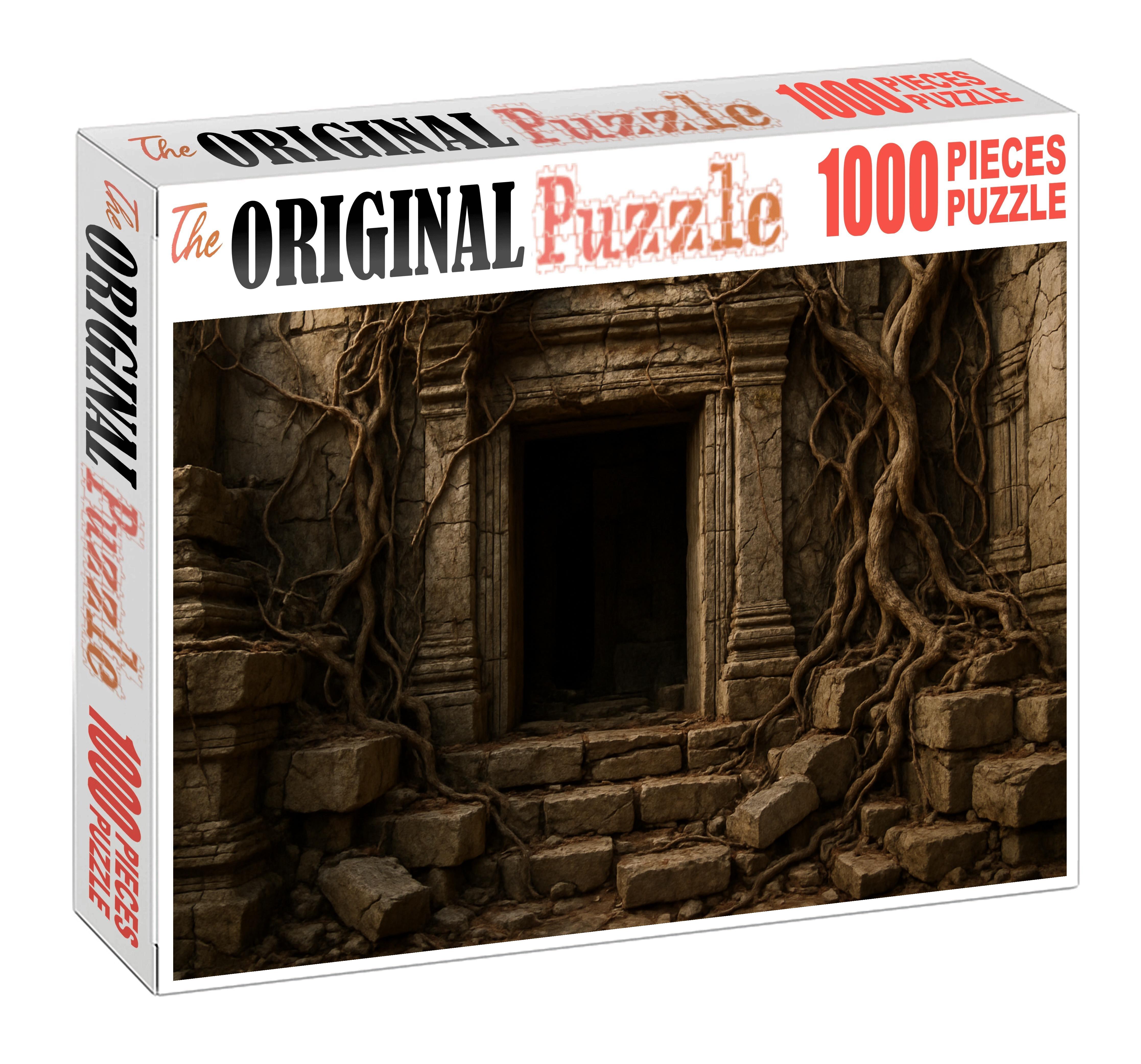 Architectural Ruins Etching Study Fine-point Ink Lines Capturing Decay Puzzle For Kids