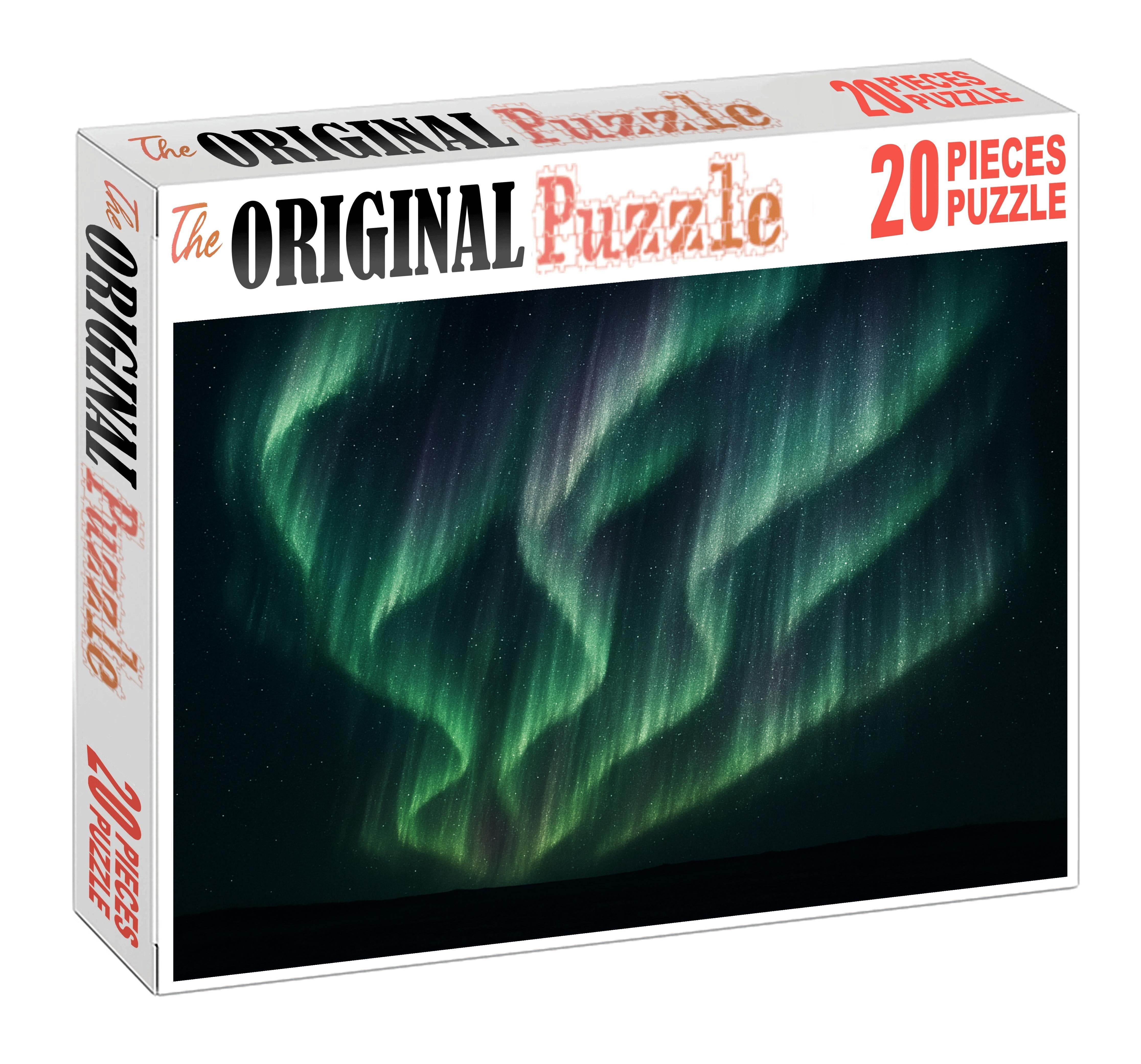 Radiant Auroral Cascade Custom Jigsaw Puzzle