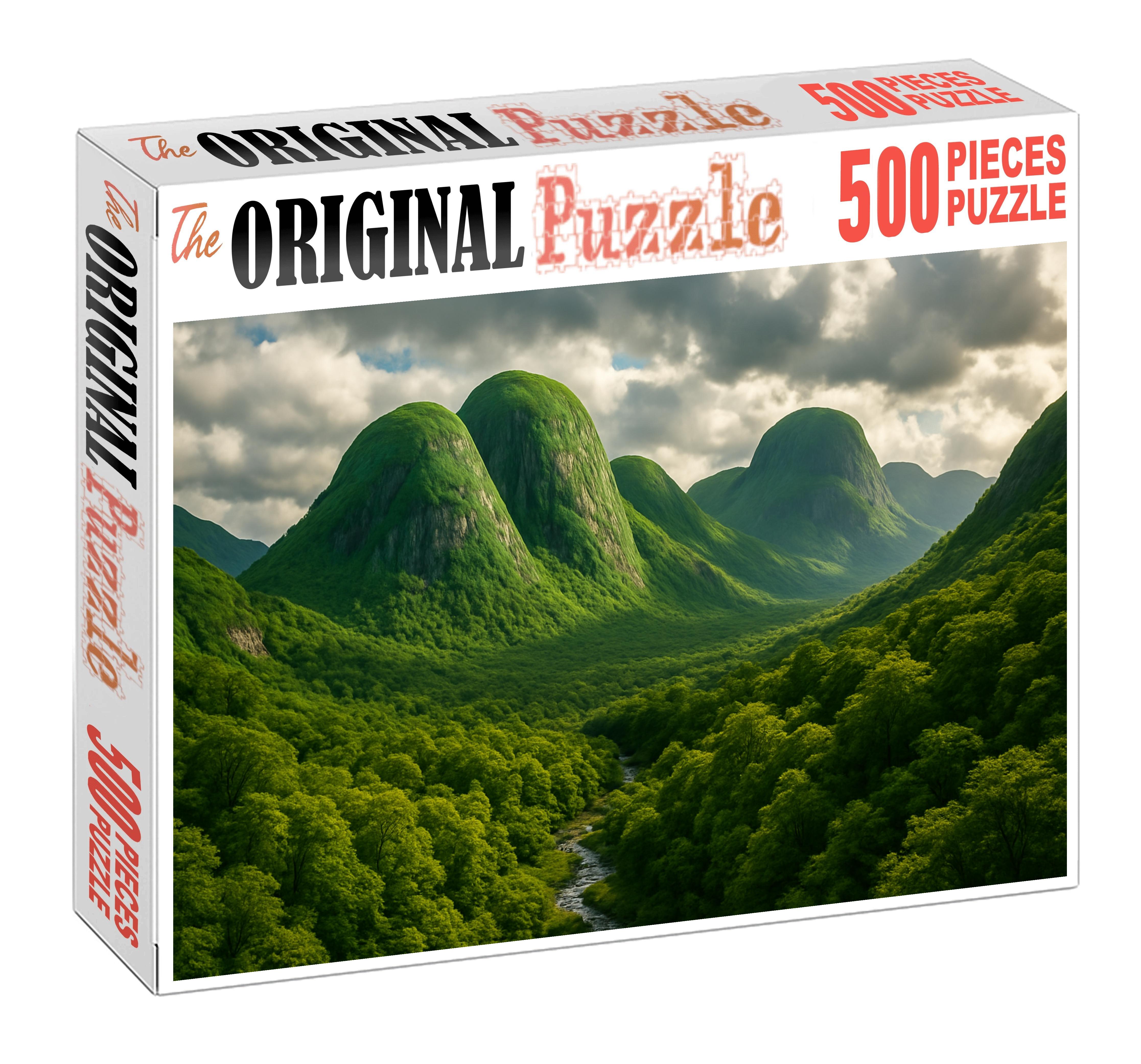 Verdant Hollow Peaks 200 Piece Puzzle