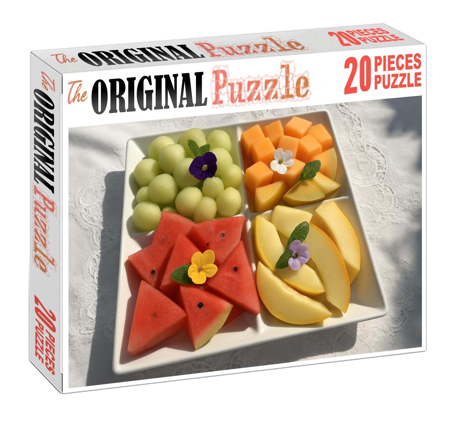 Exotic Melon Quartet Honeydew Cantaloupe Watermelon And Galia Display 500 Piece Puzzle
