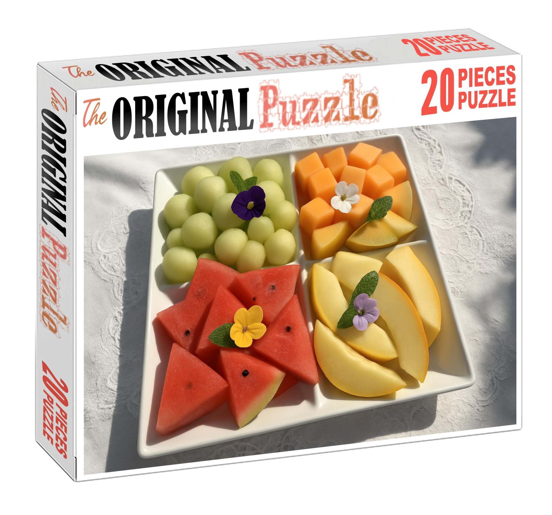 Exotic Melon Quartet Honeydew Cantaloupe Watermelon And Galia Display 500 Piece Puzzle