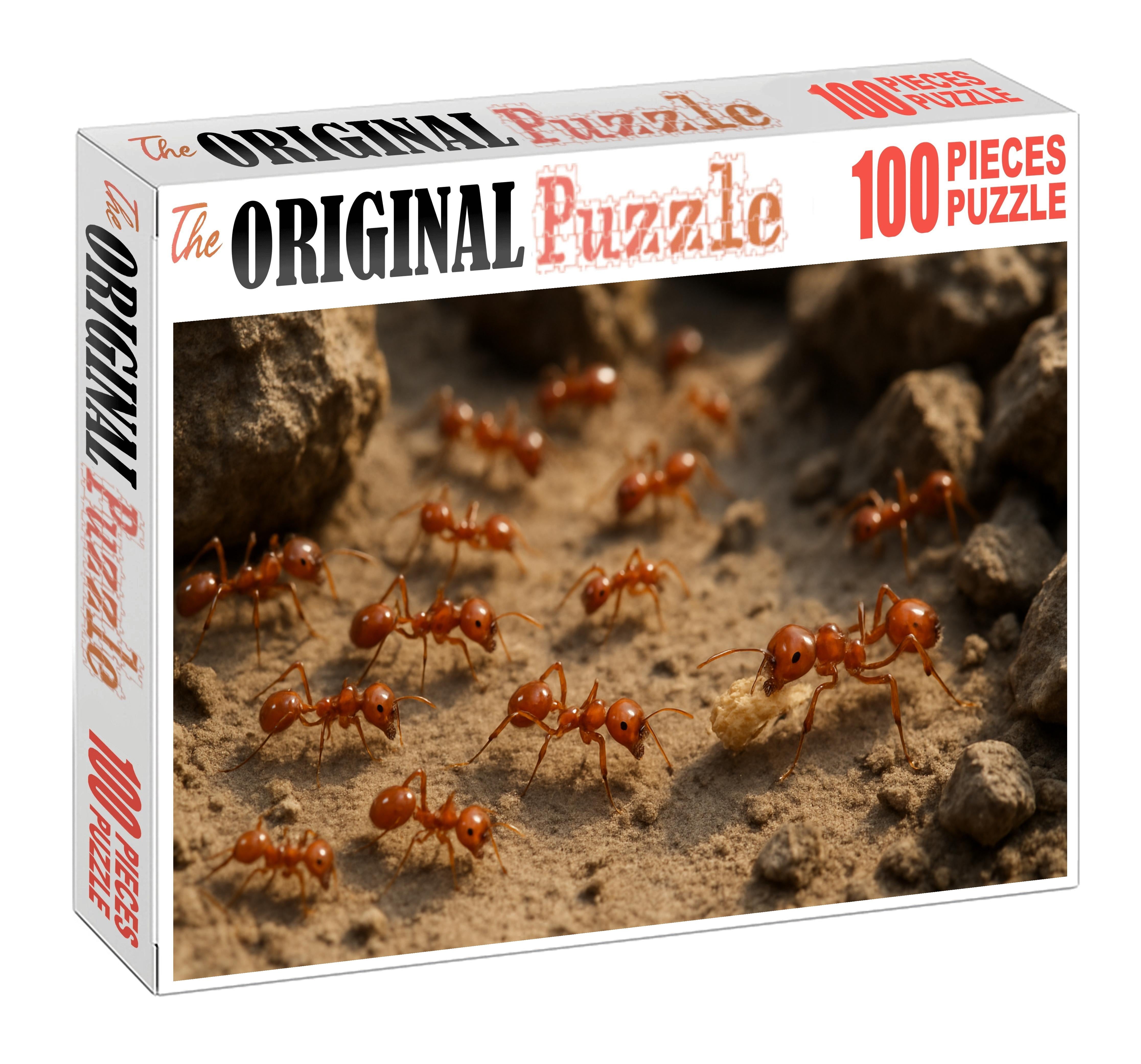 Cinderthorn Ant Fiery-hued Insect With Resilient Exoskeleton And Cooperative Colonies Custom Jigsaw Puzzle