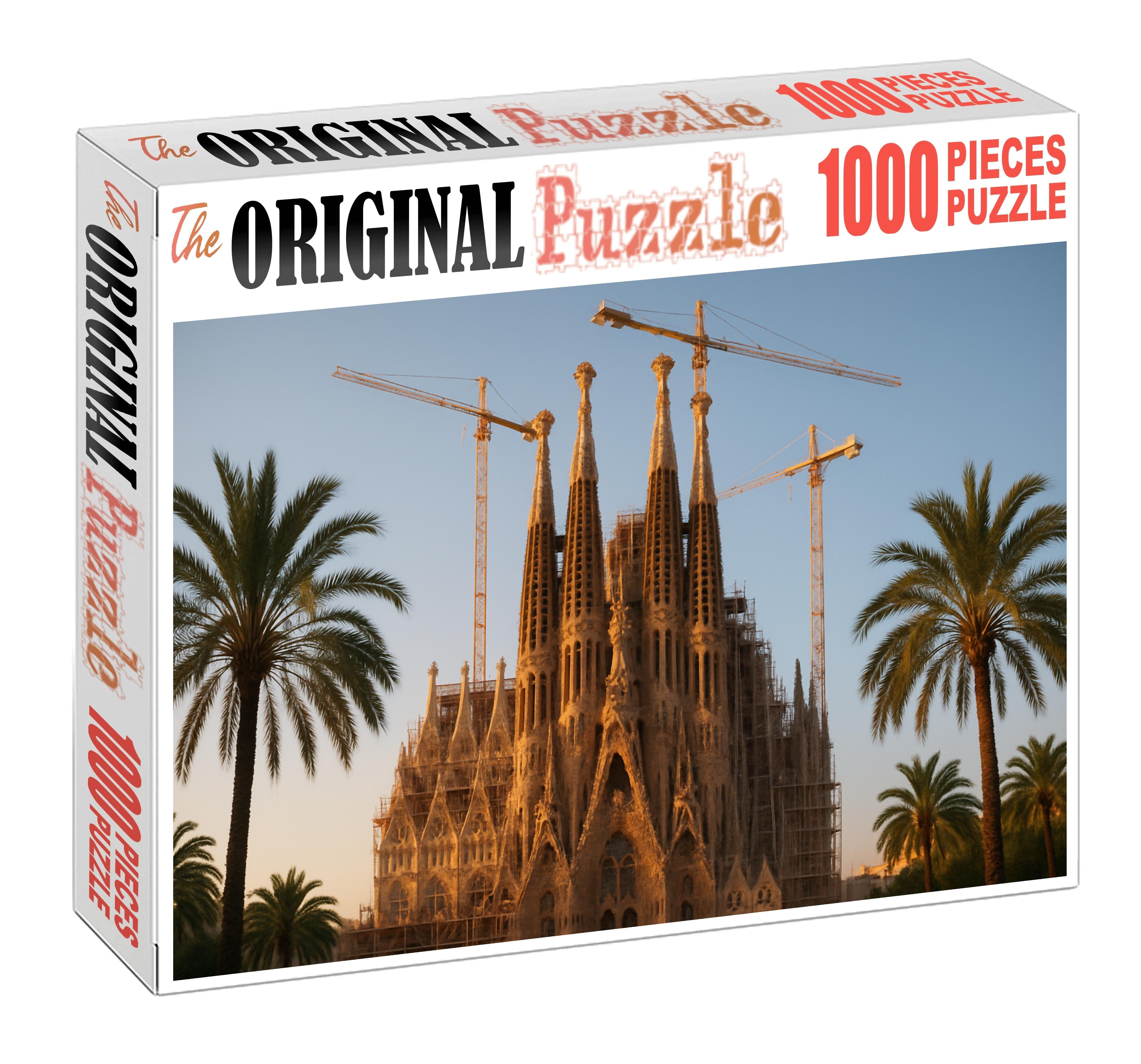 Sagrada Familia Barcelona Spain  Recognized By 7789 Worldwide For Its Avant-garde Design Custom Jigsaw Puzzle