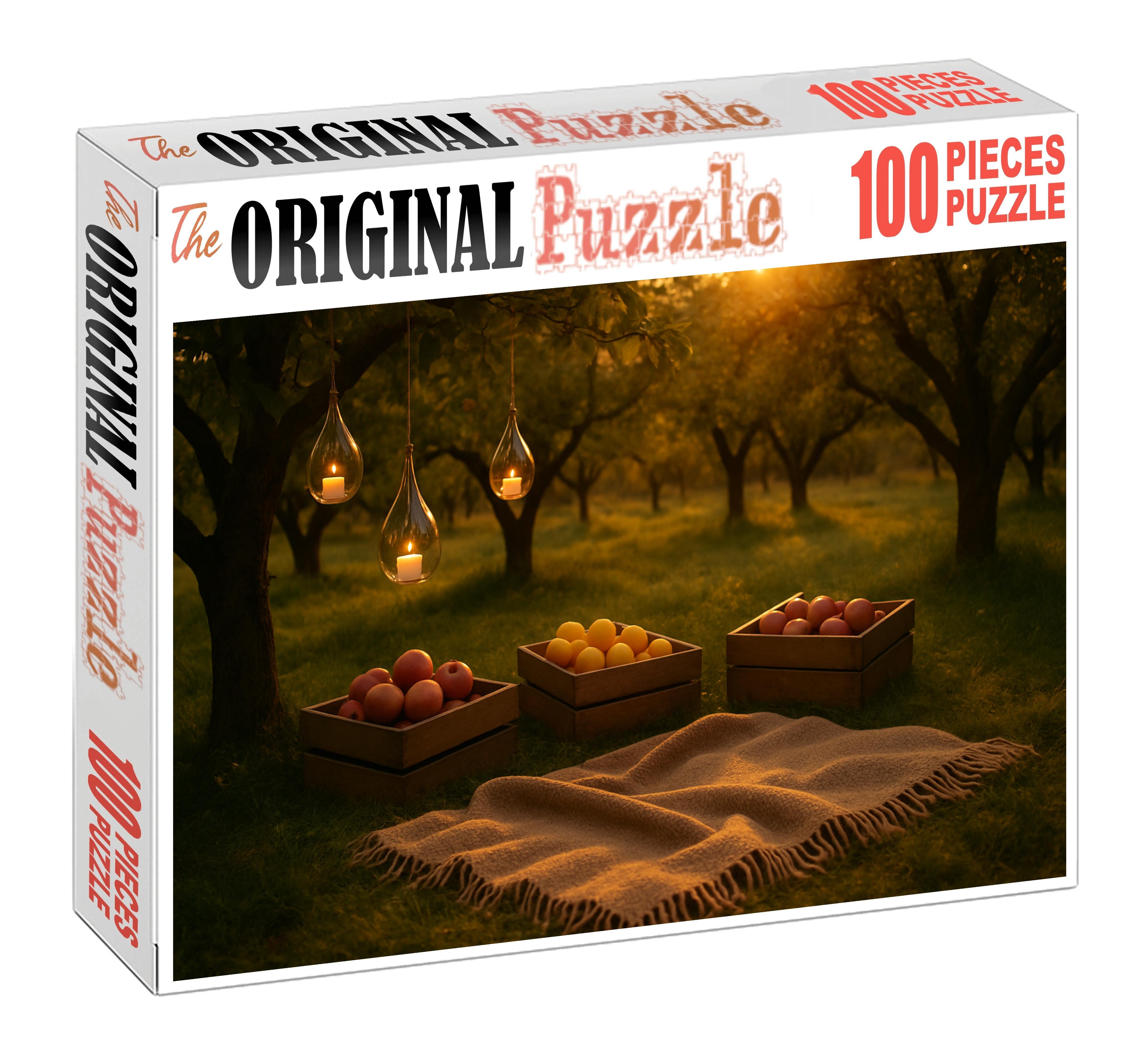 Golden Evening Orchard Custom Jigsaw Puzzle