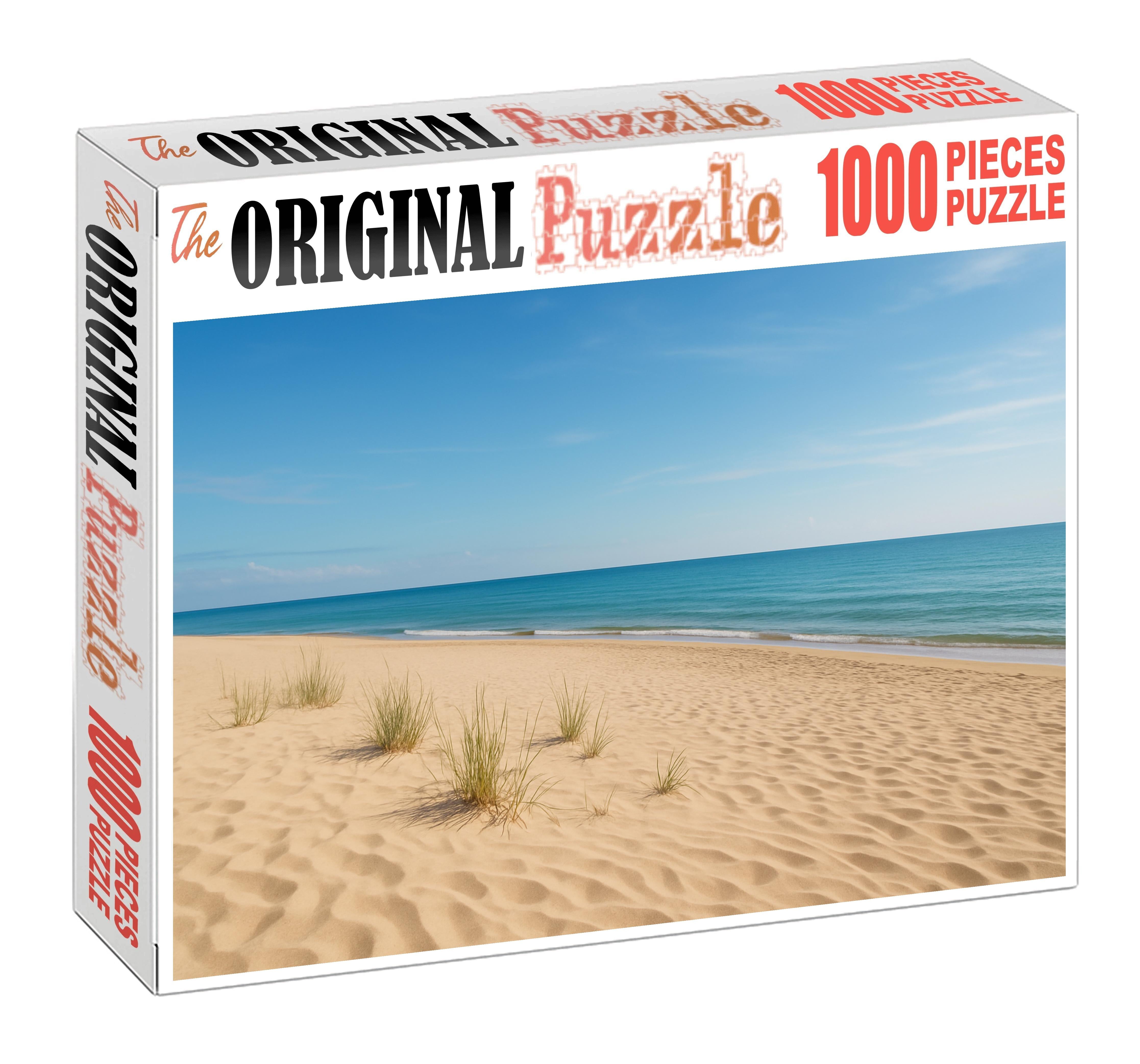 Golden Horizon Beach Wide Sandy Expanse And Calm Seas Easy Puzzles