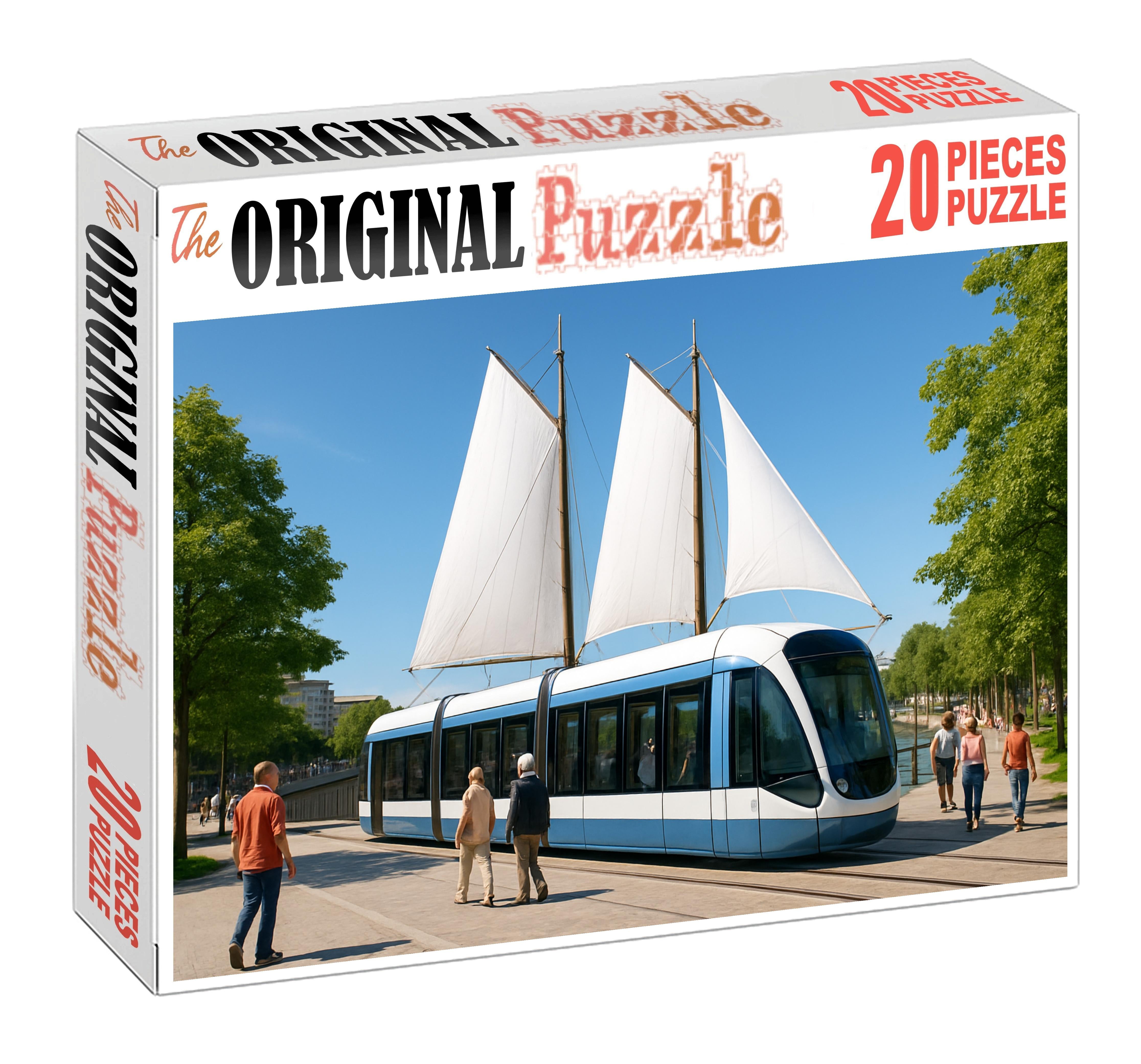 Wind-powered Sailing Tram 100 Piece Puzzle