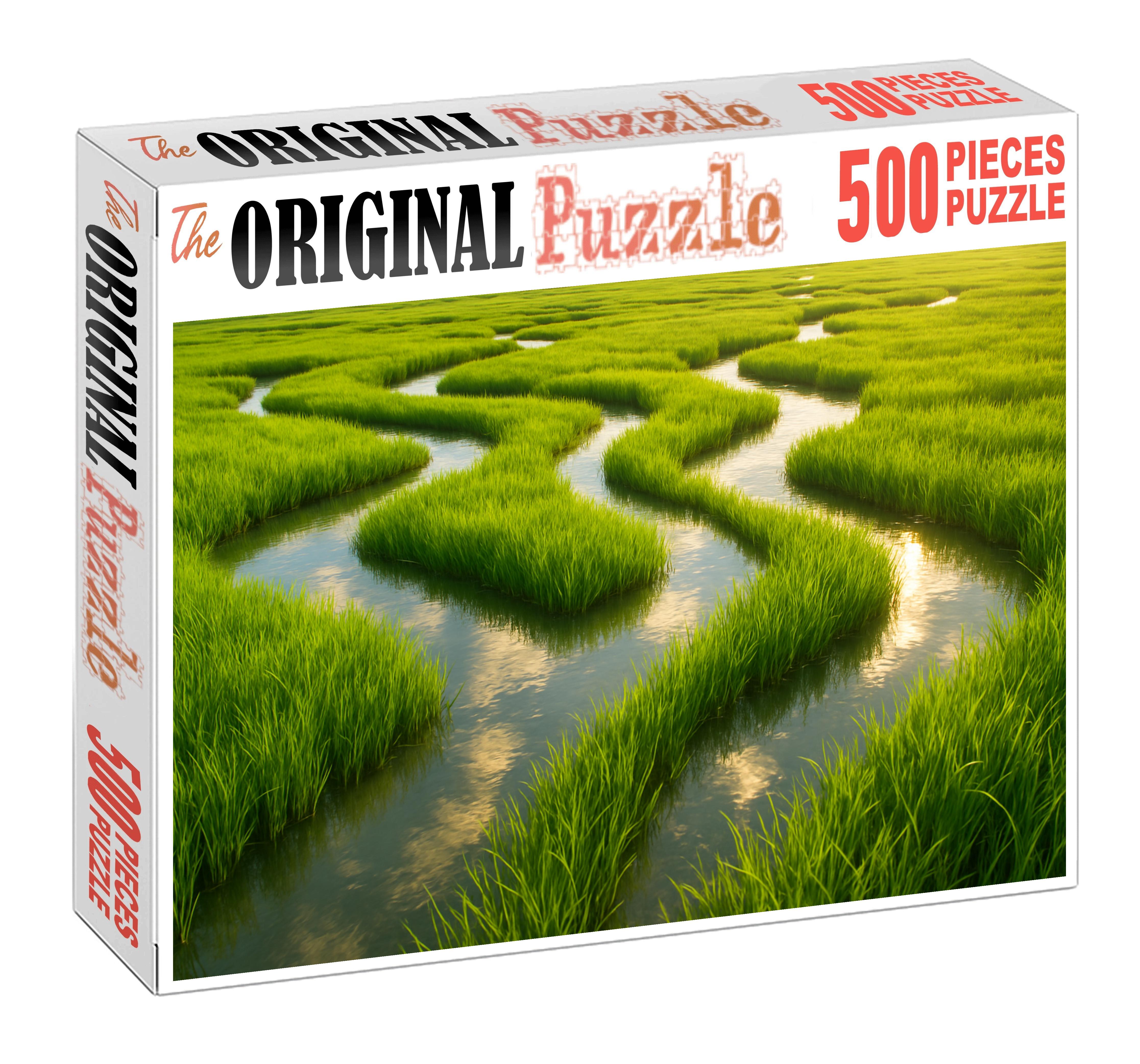 Sun-dappled River Delta Premium Puzzle Pieces