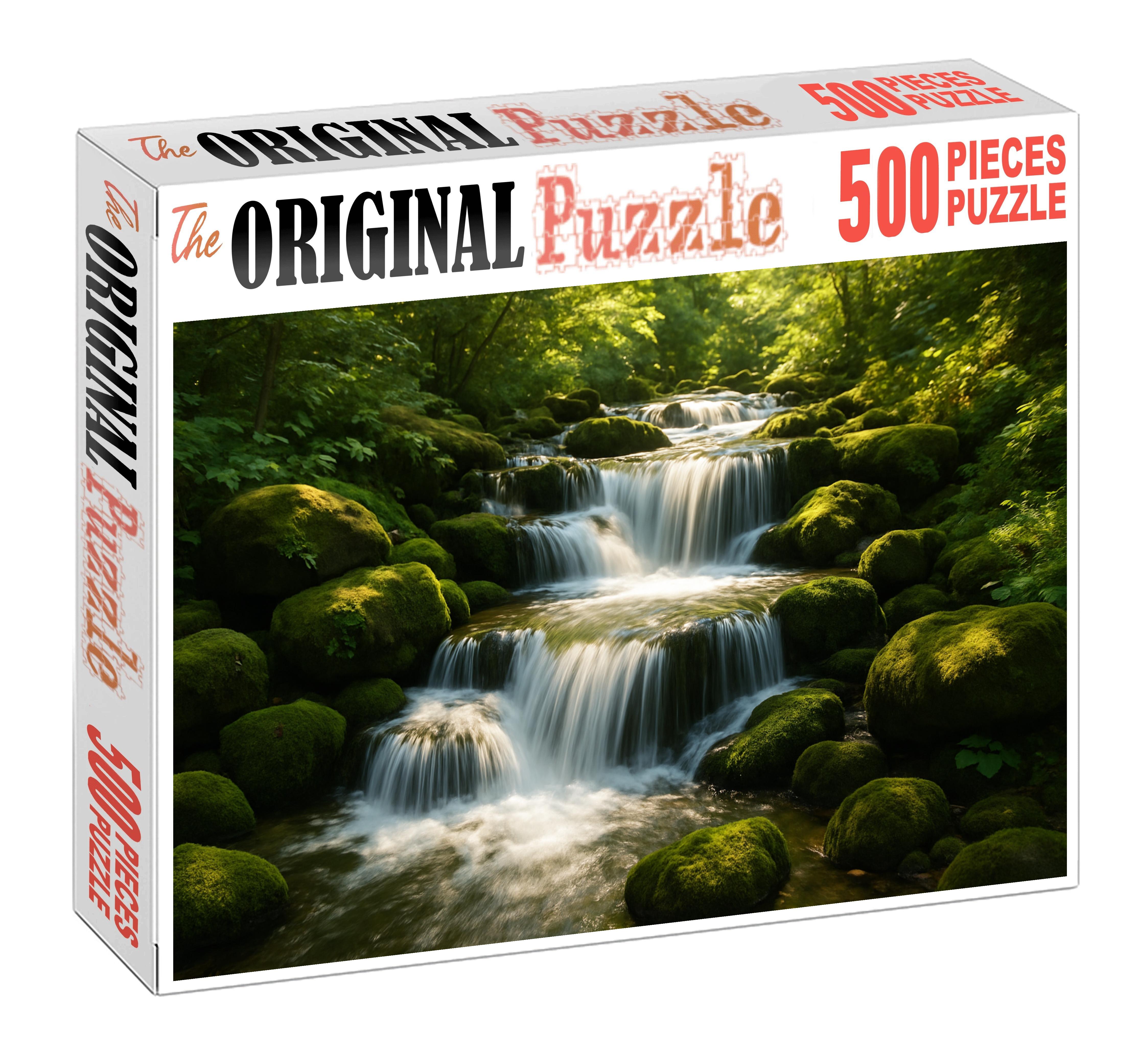 Verdant Whisper Falls Puzzle For Kids