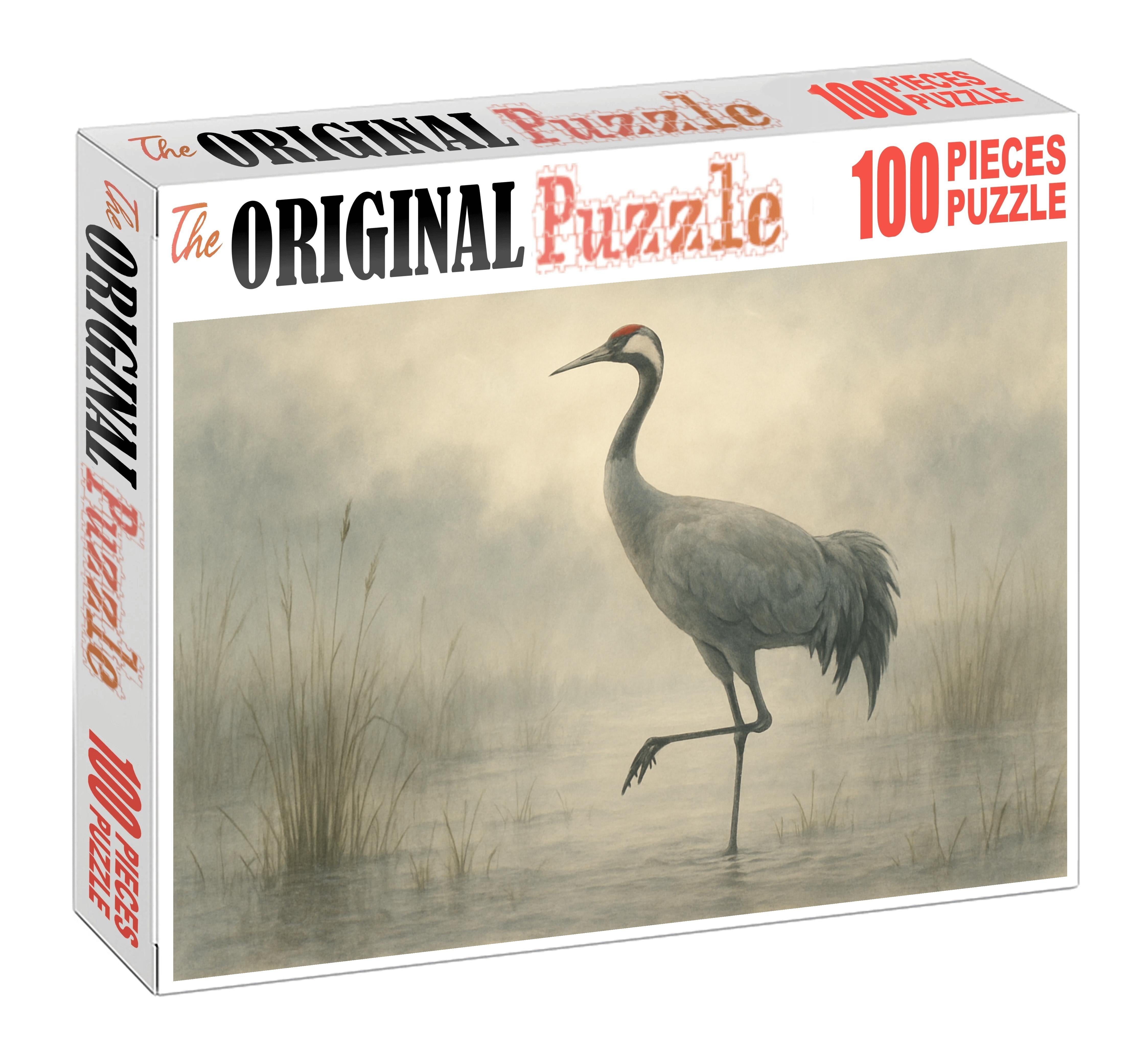 Sandhill Crane Graceful Wetland Dancer Custom Jigsaw Puzzle